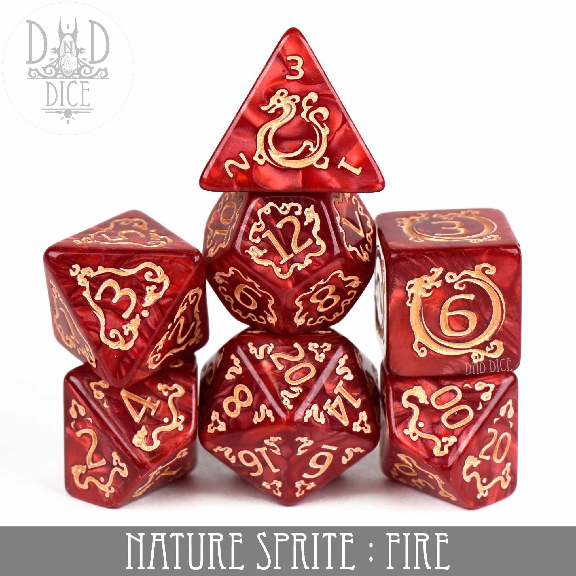 Nature Sprite: Fire Dice Set