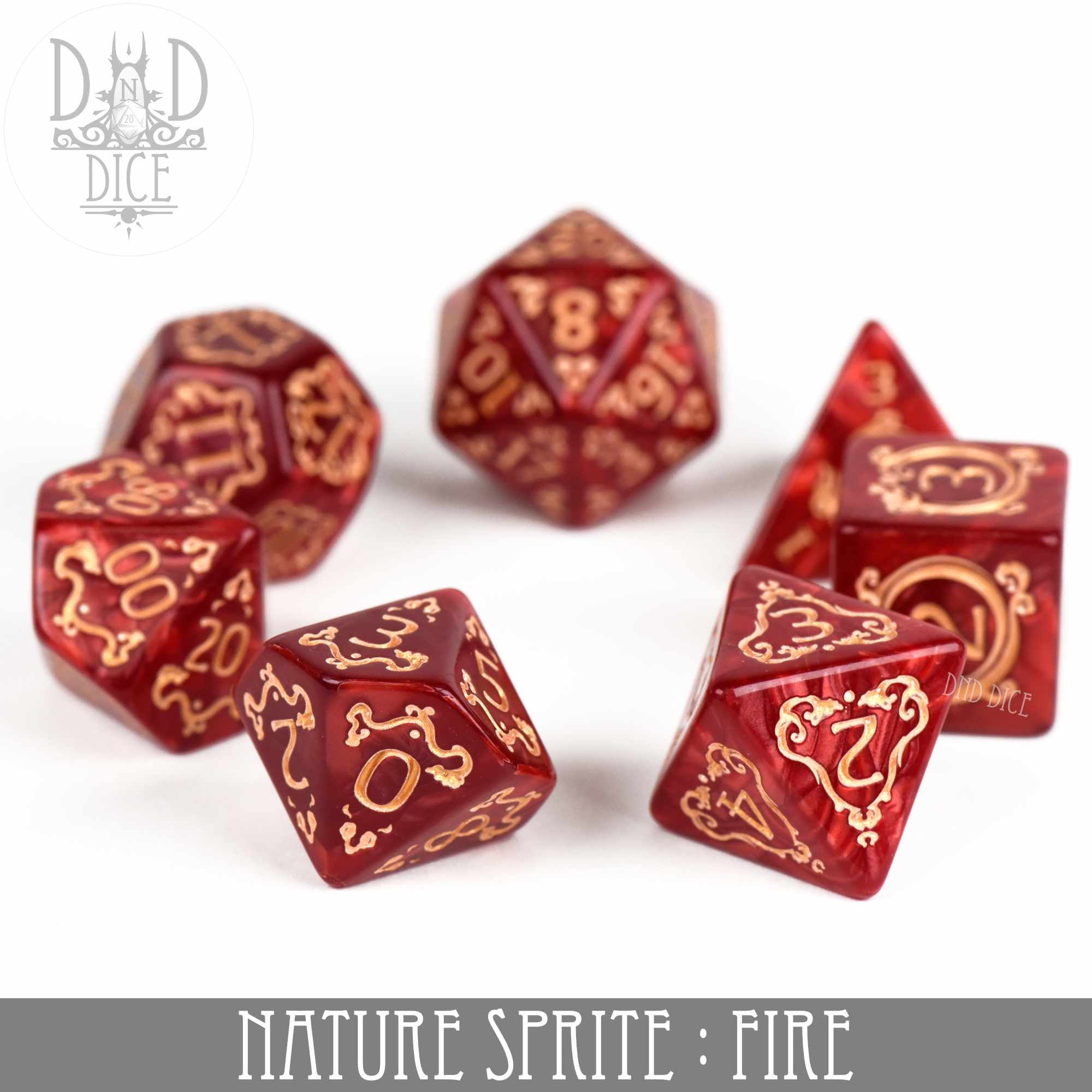 Nature Sprite: Fire Dice Set