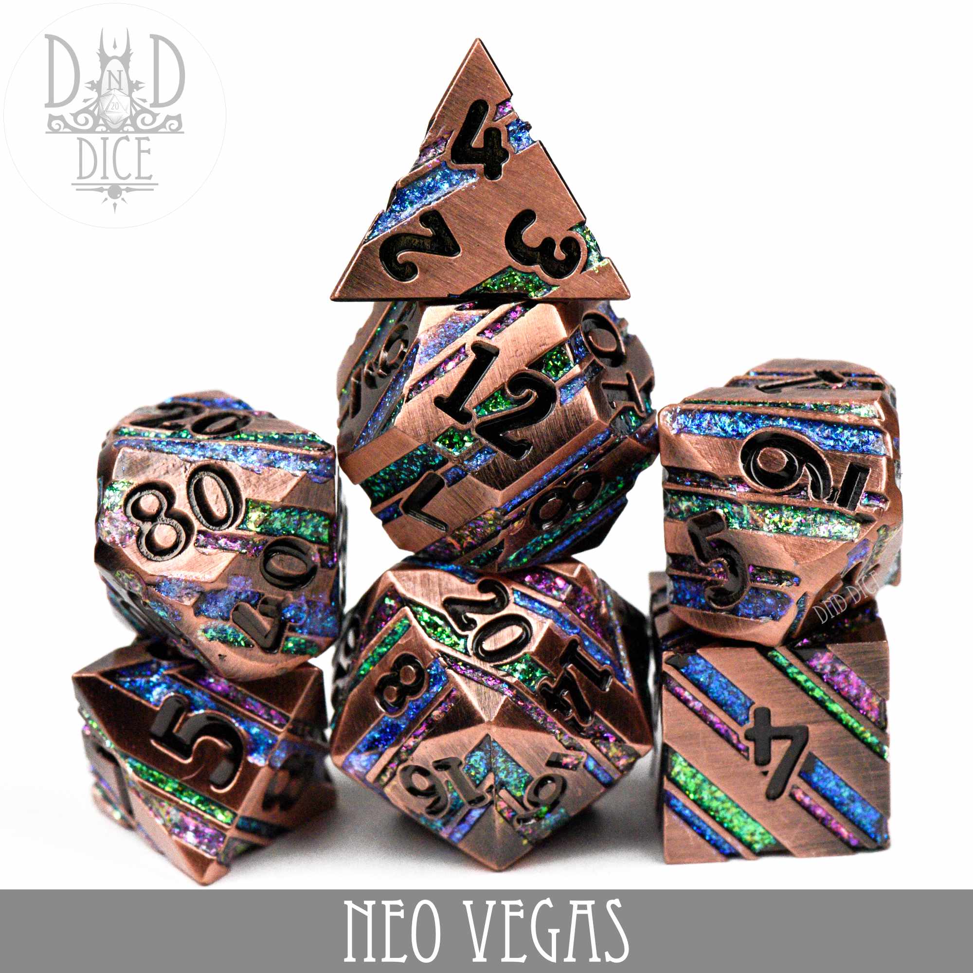 Neo Vegas Metal Dice Set