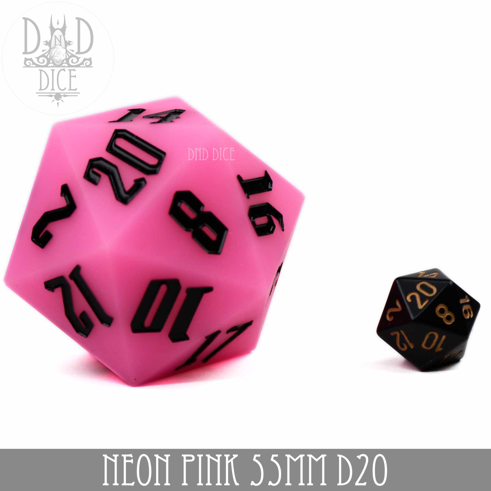 55mm D20 - Neon Pink (Silicone)