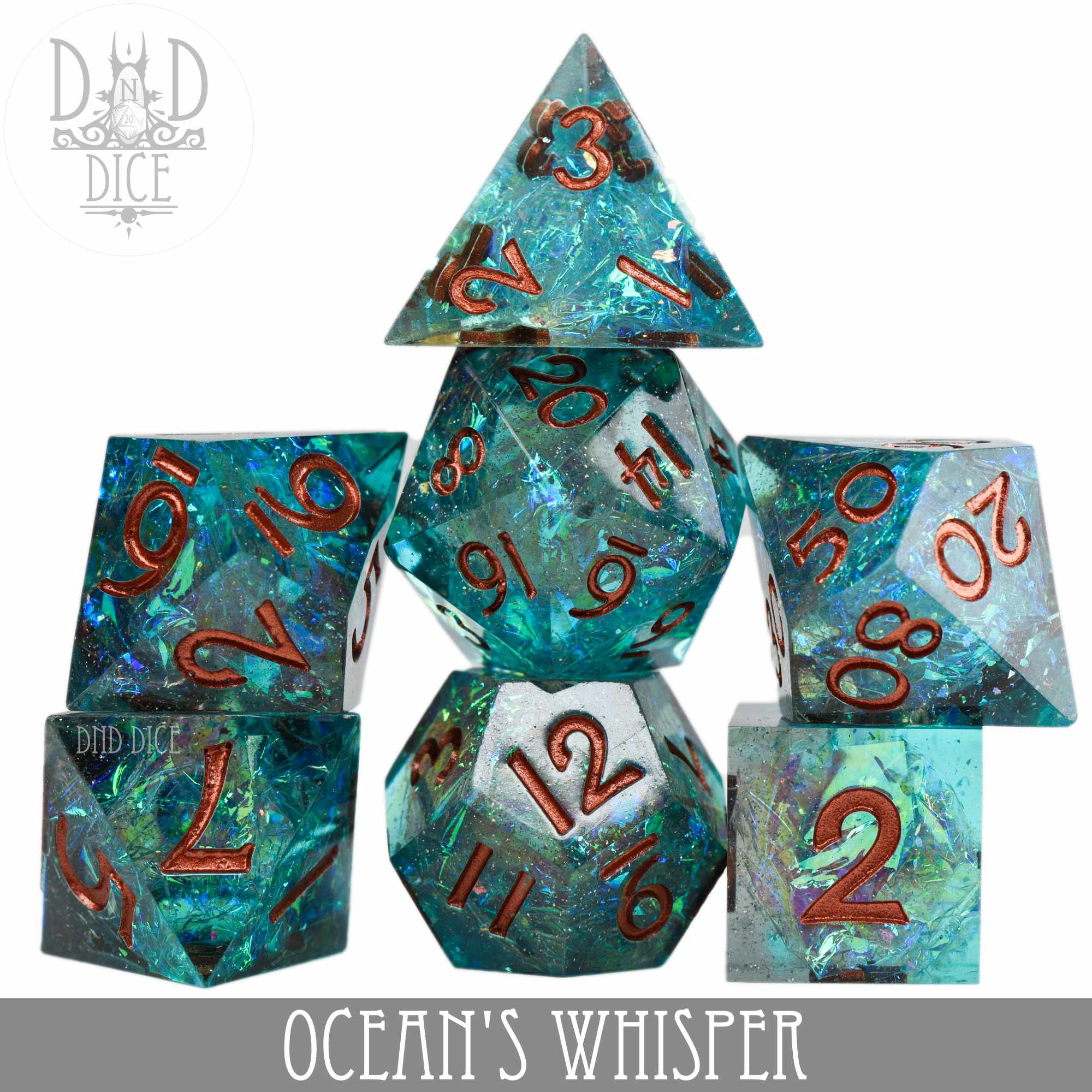 Ocean's Whisper Handmade Dice Set