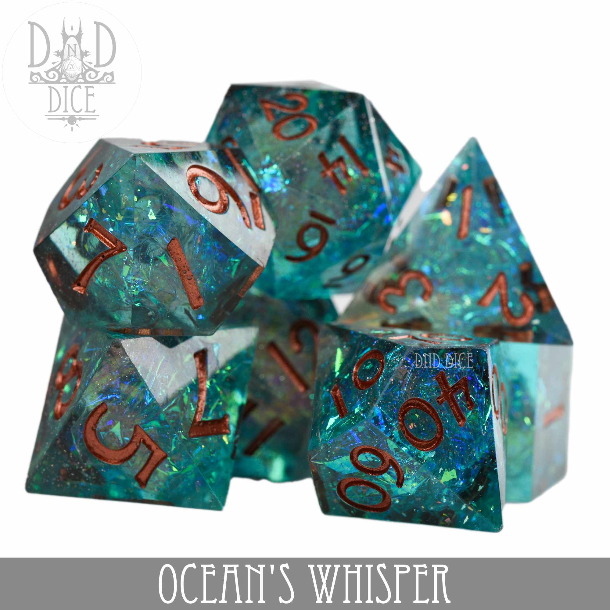 Ocean's Whisper Handmade Dice Set