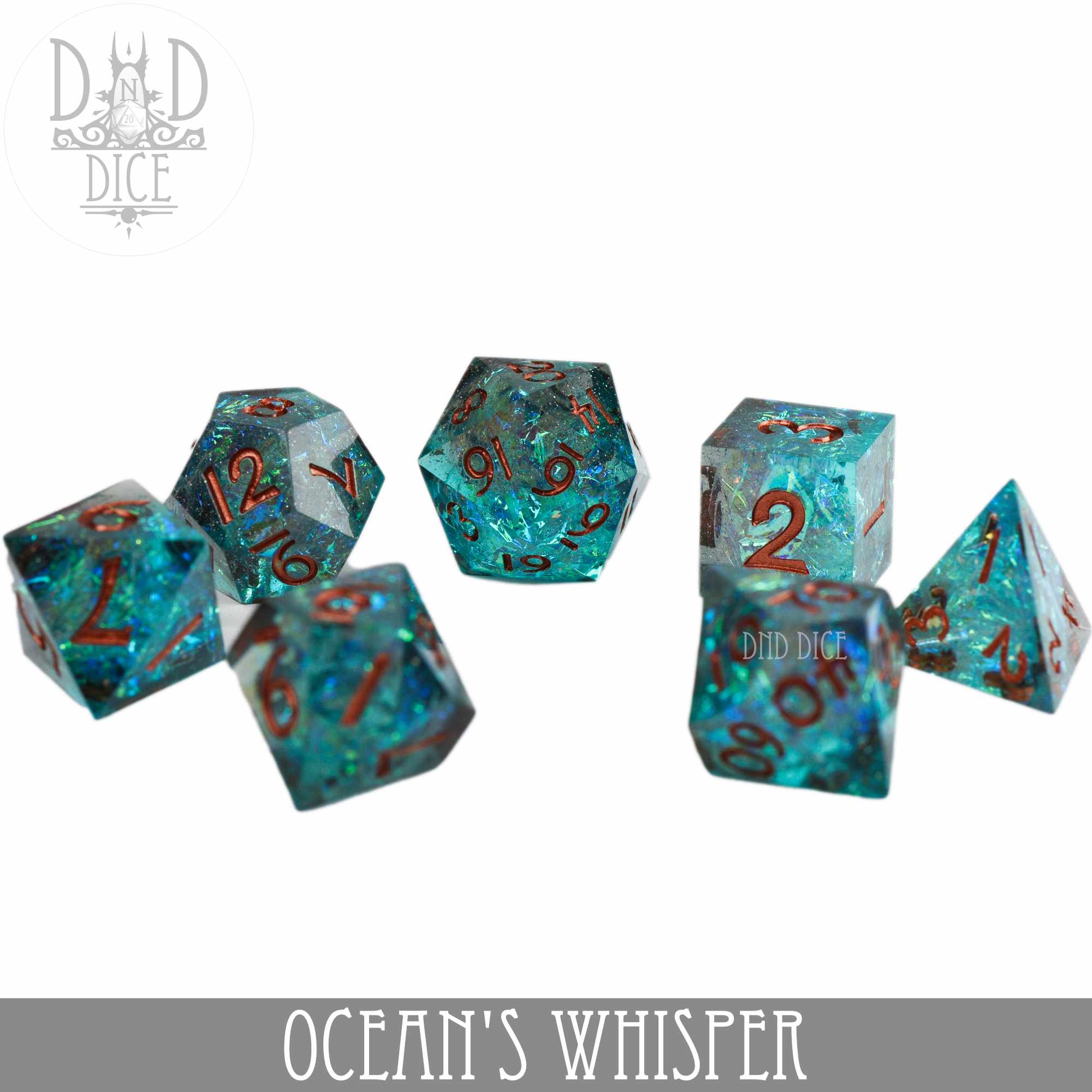 Ocean's Whisper Handmade Dice Set