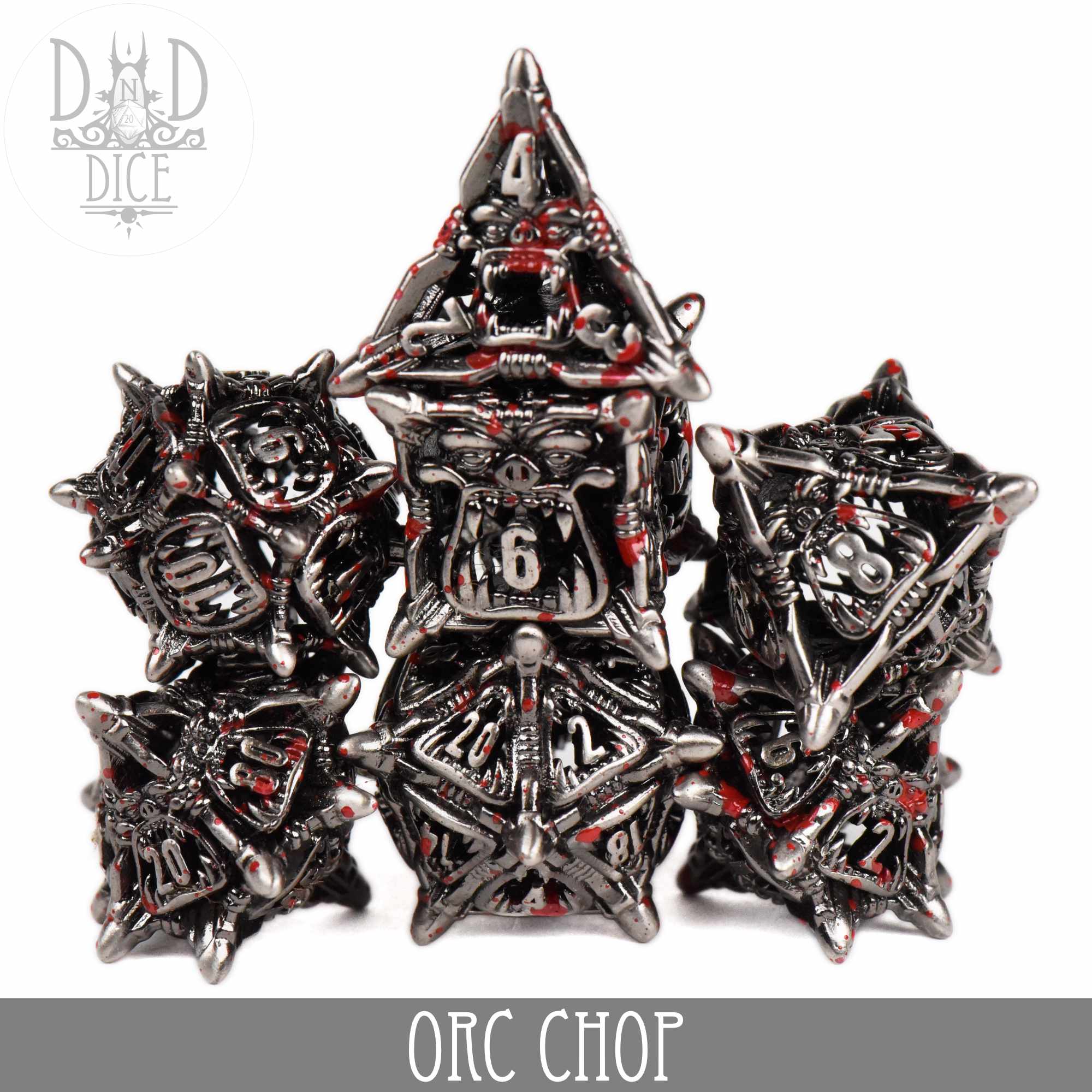 Orc Chop Metal Dice Set (Gift Box)