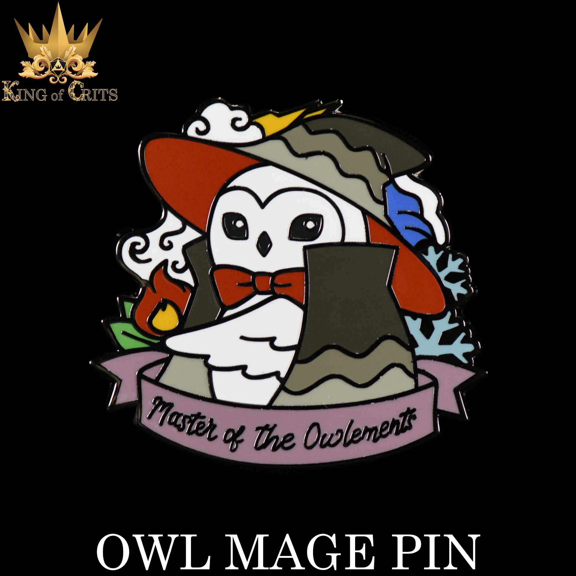 Owl Mage Enamel Pin