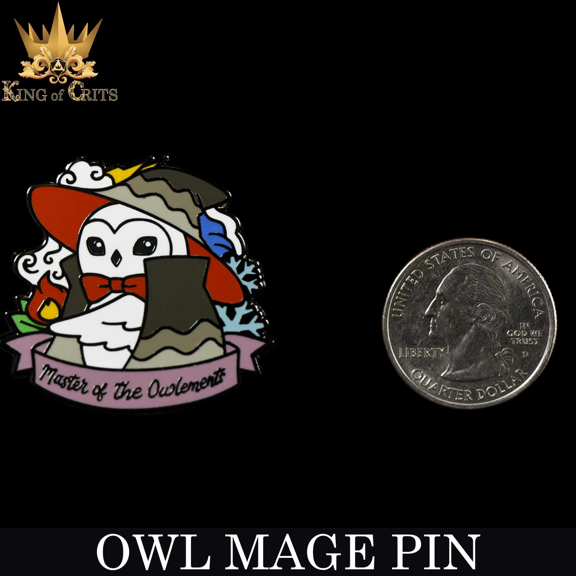 Owl Mage Enamel Pin