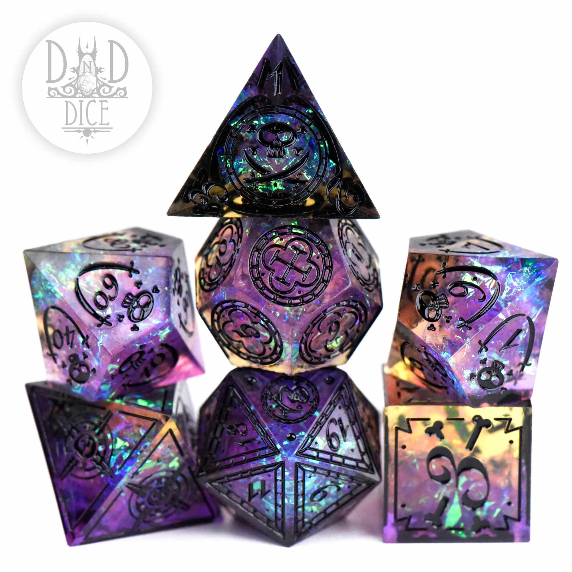 Black Beard's Blight Handmade Dice Set