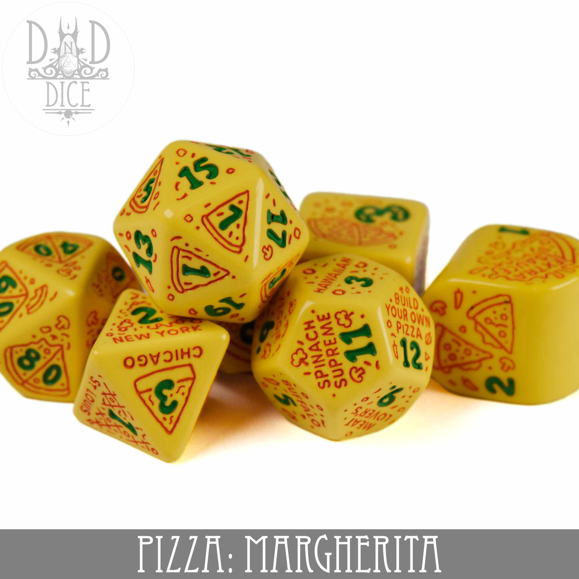 Pizza Margherita Dice Set