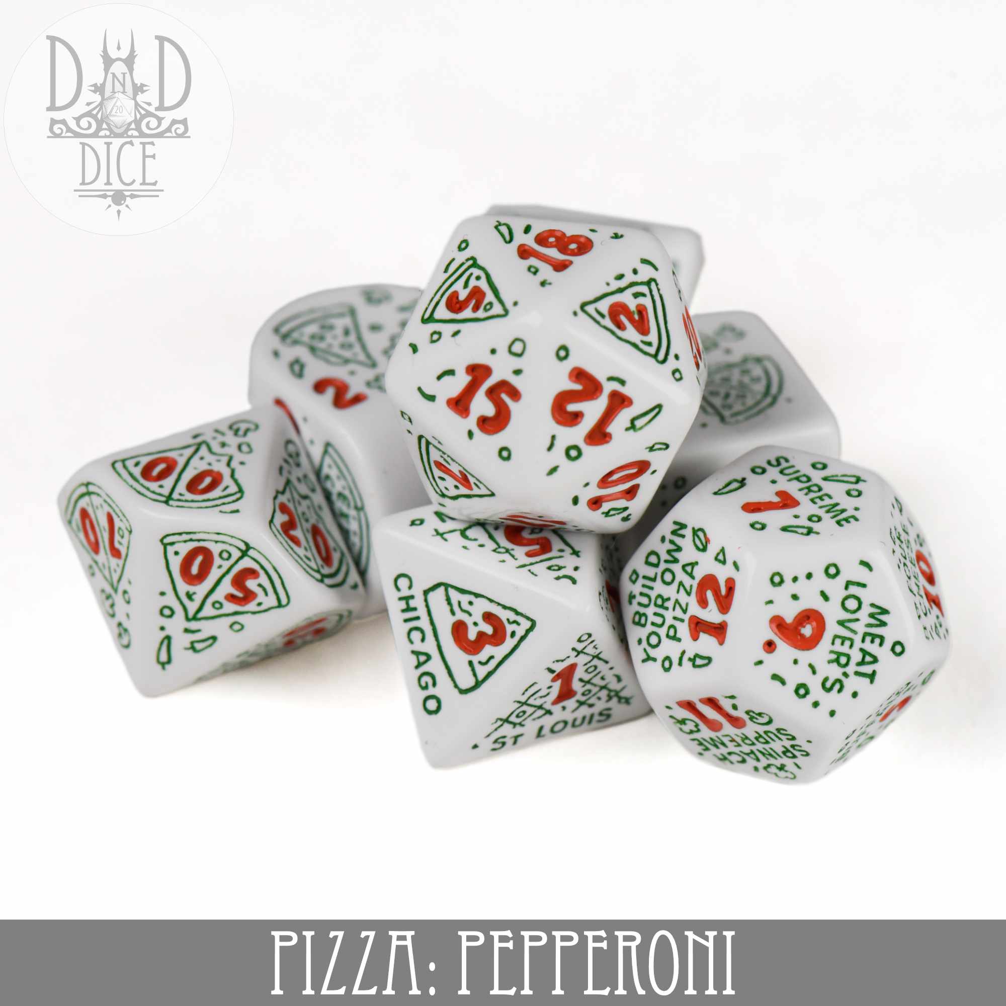 Pizza Pepperoni Dice Set