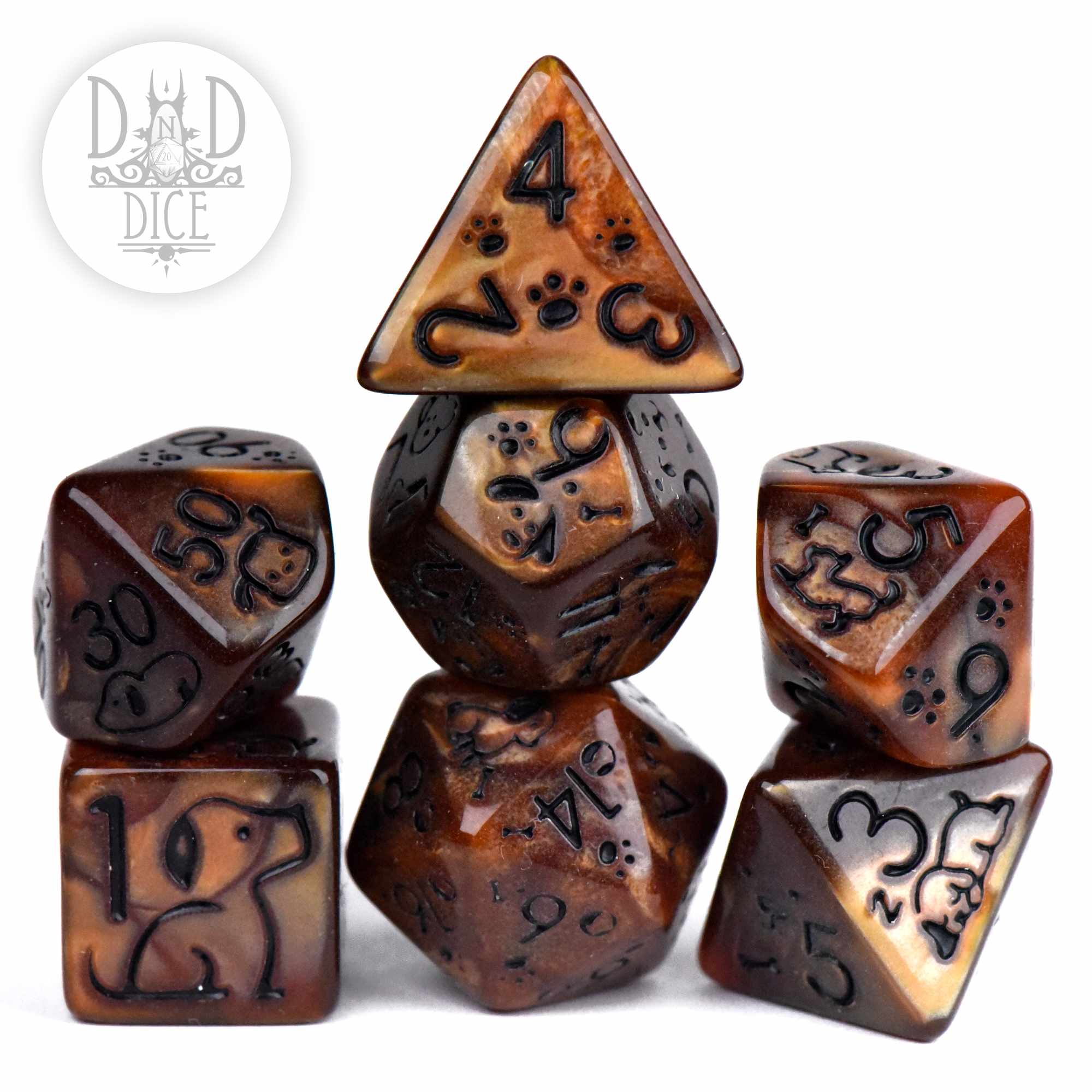 Puppers Rawhide Dice Set