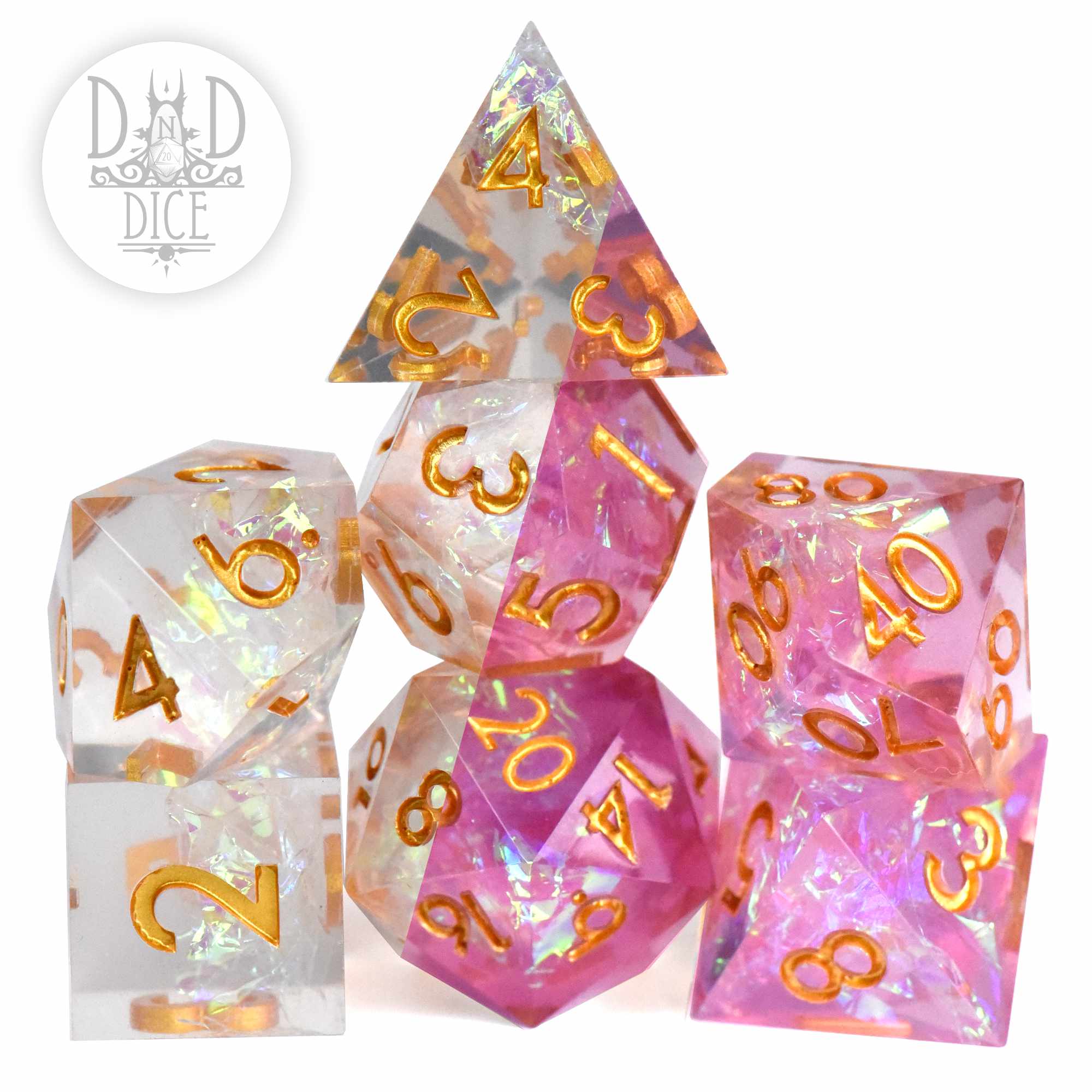 Purifying Light Handmade Dice Set (Color Change)