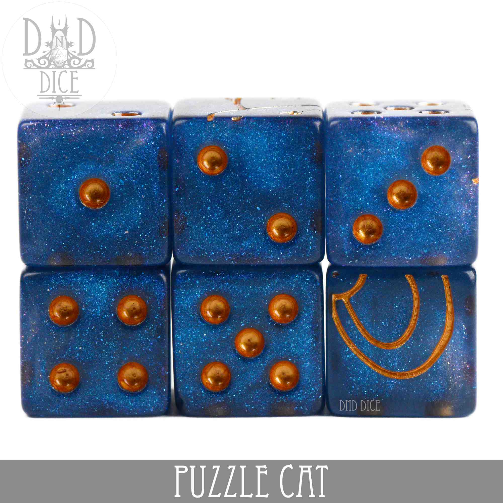 Puzzle Cat 6D6 Dice Set