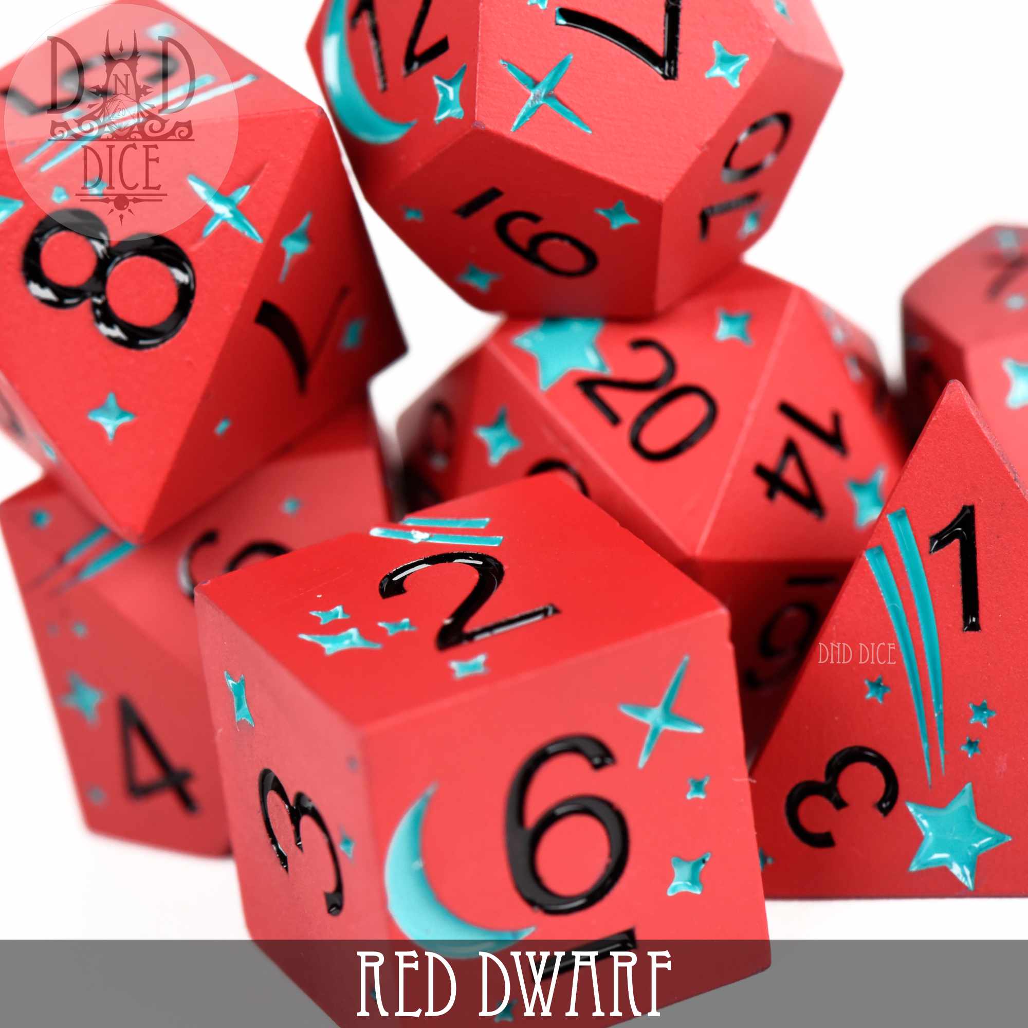 Red Dwarf Metal Dice Set