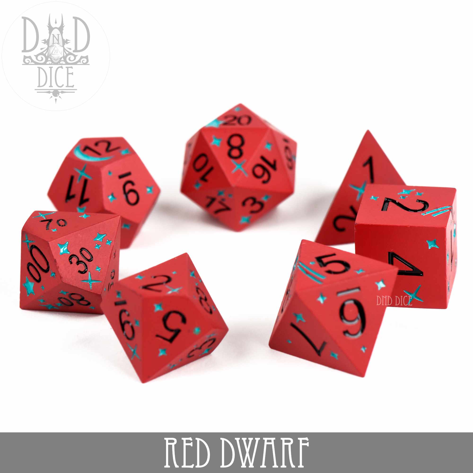 Red Dwarf Metal Dice Set