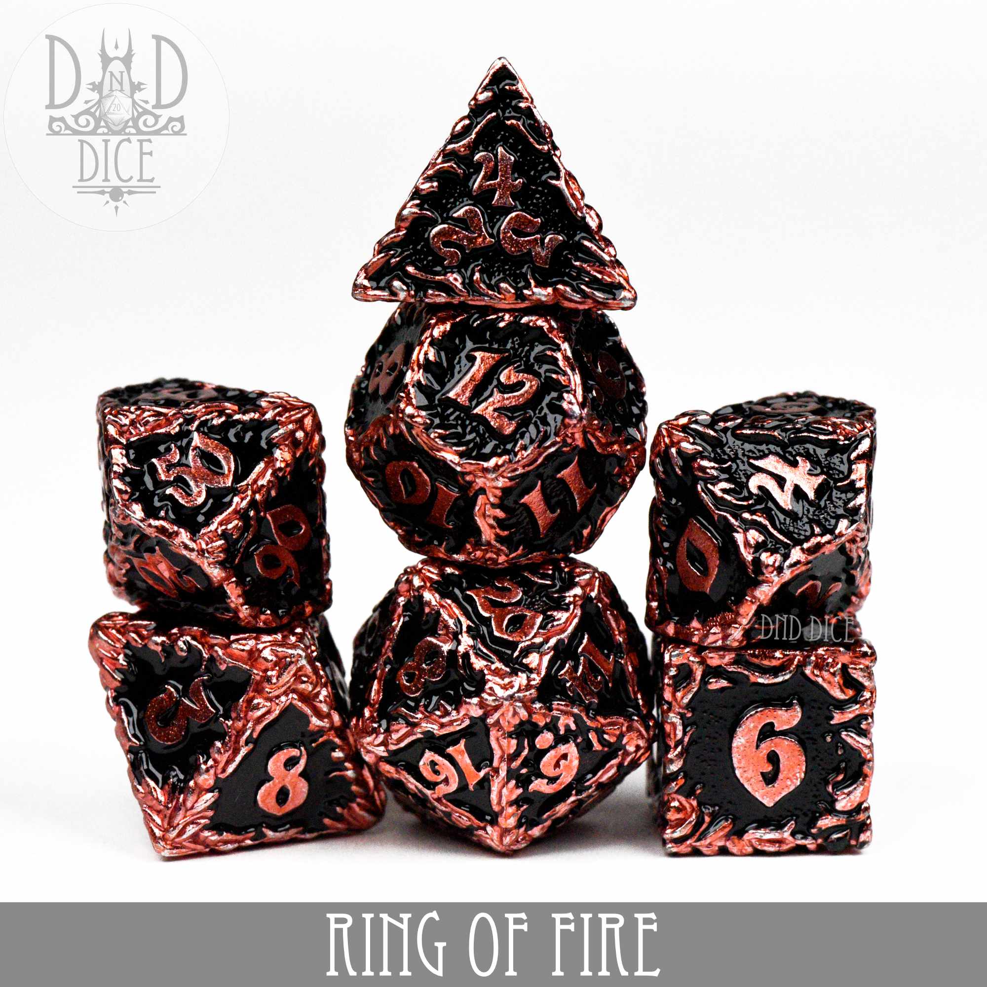 Ring of Fire Metal Dice Set