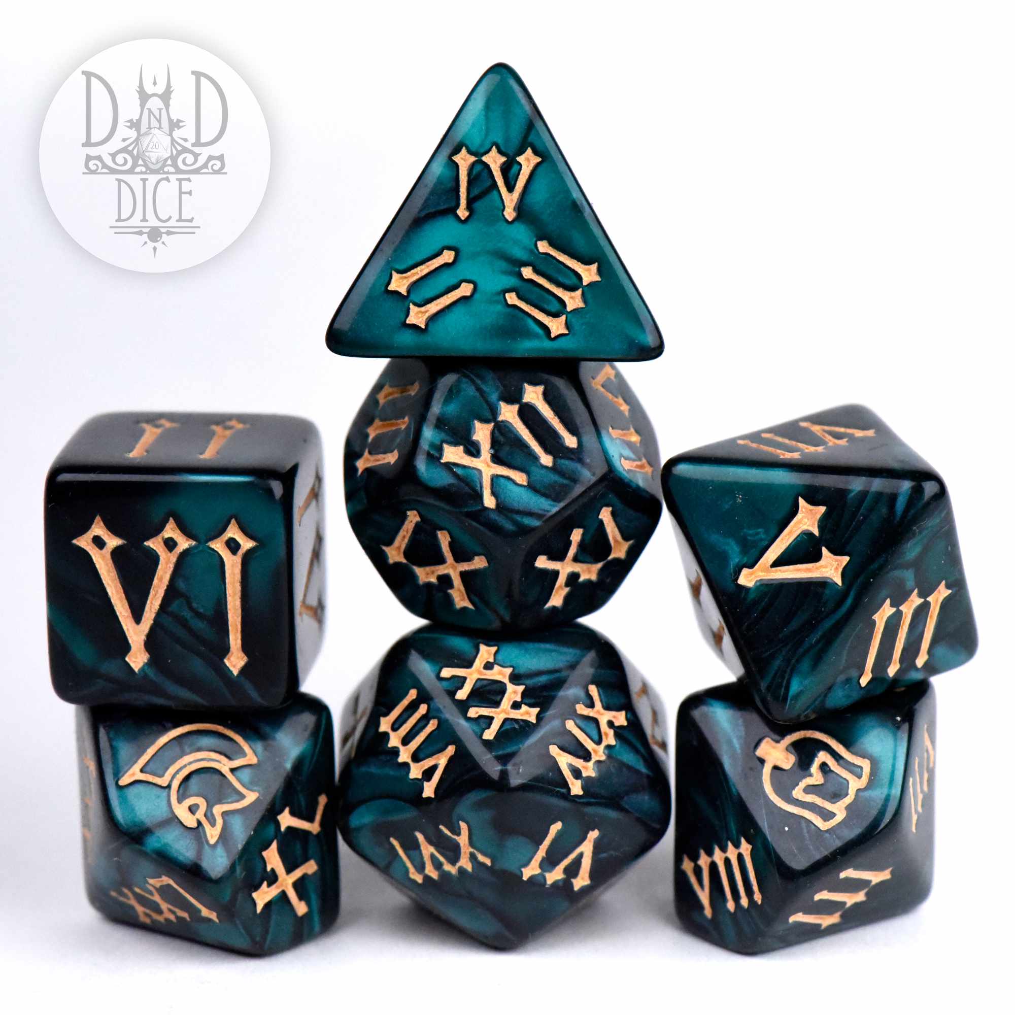 Roman Legion Green Dice Set