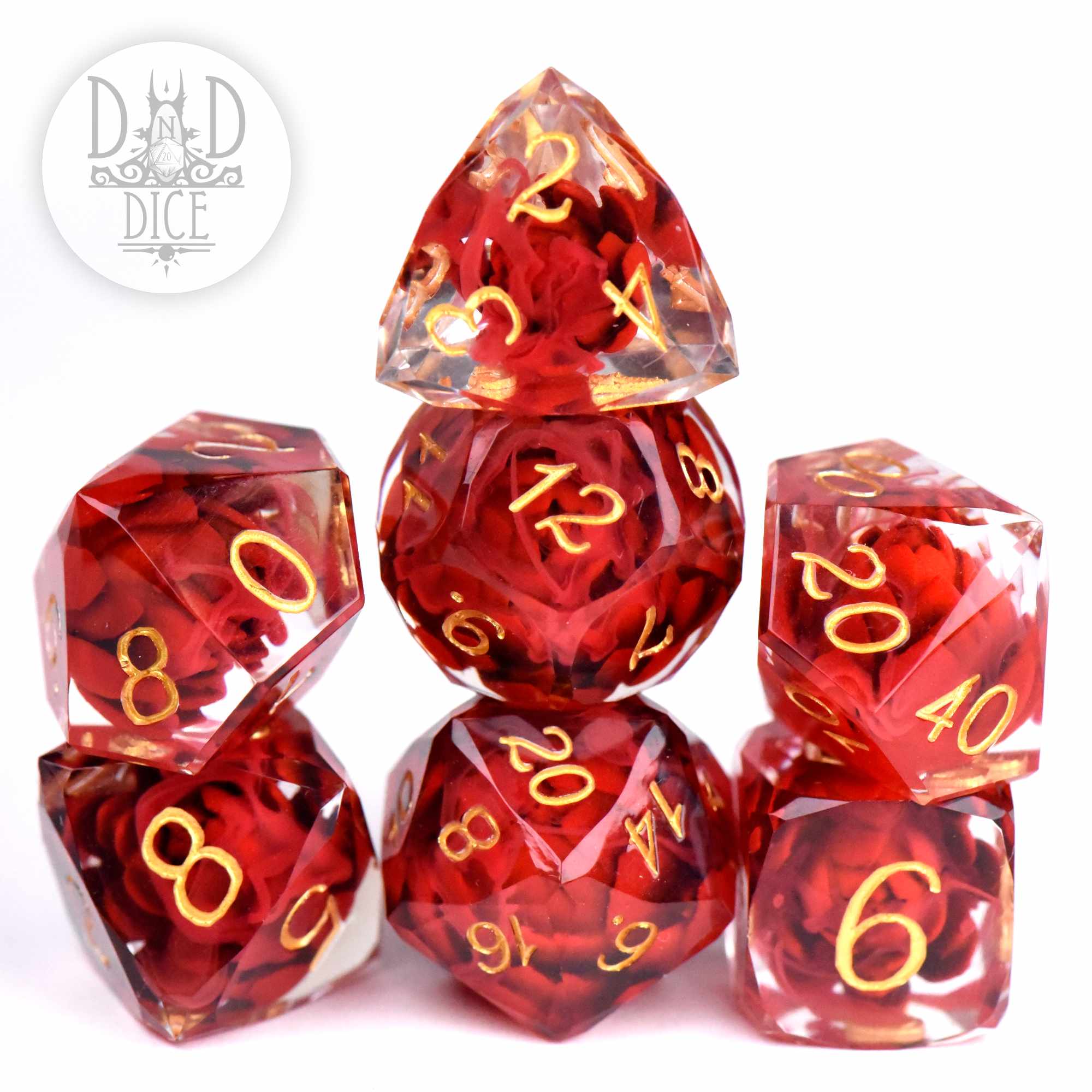 Roses are Red Handmade Dice Set