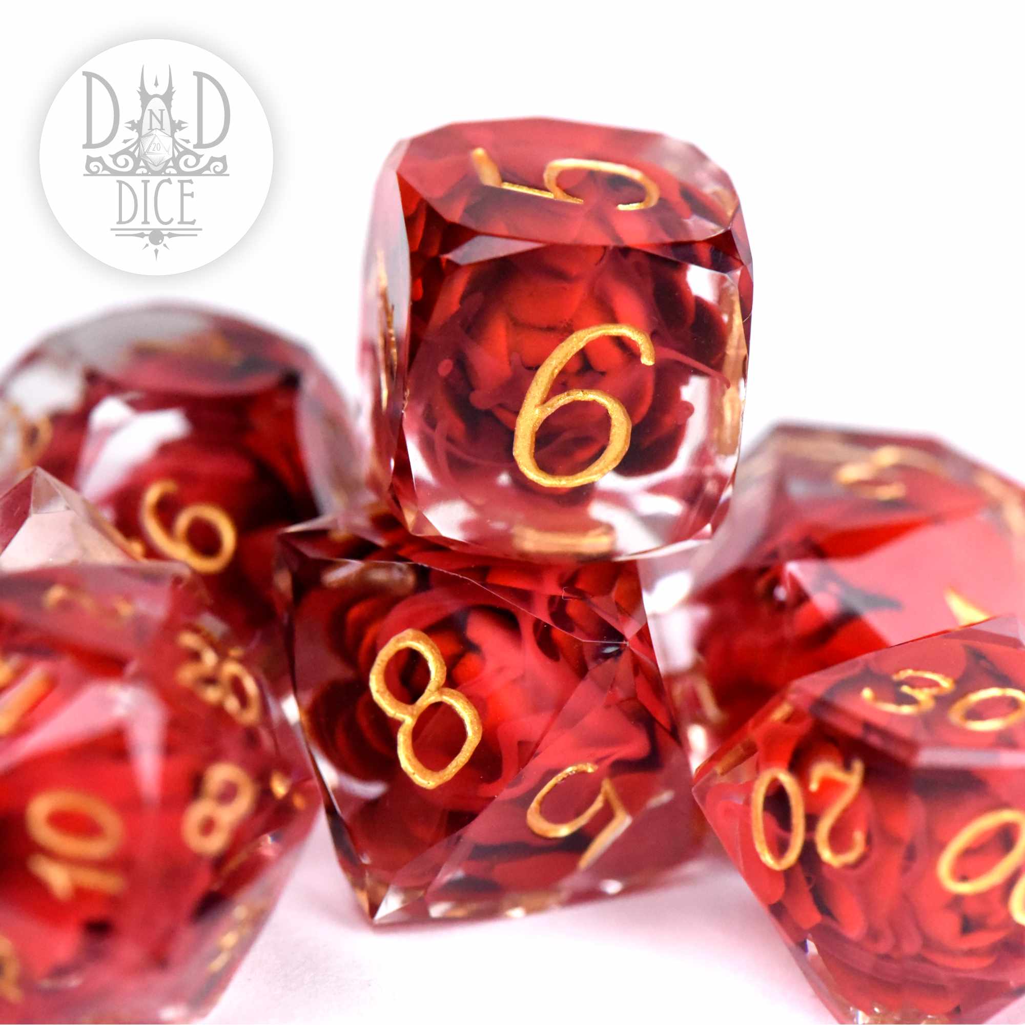 Roses are Red Handmade Dice Set