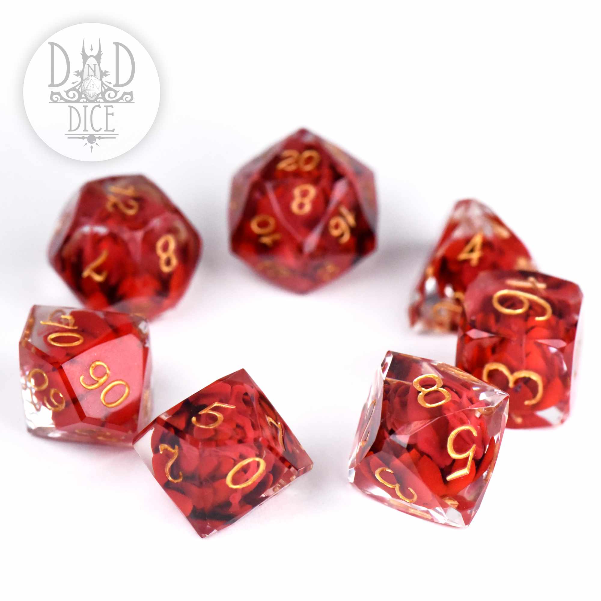 Roses are Red Handmade Dice Set