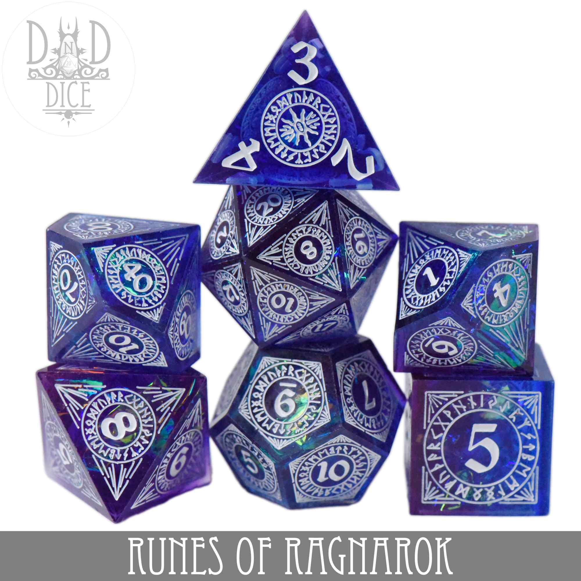 Runes of Ragnarok Handmade Dice Set