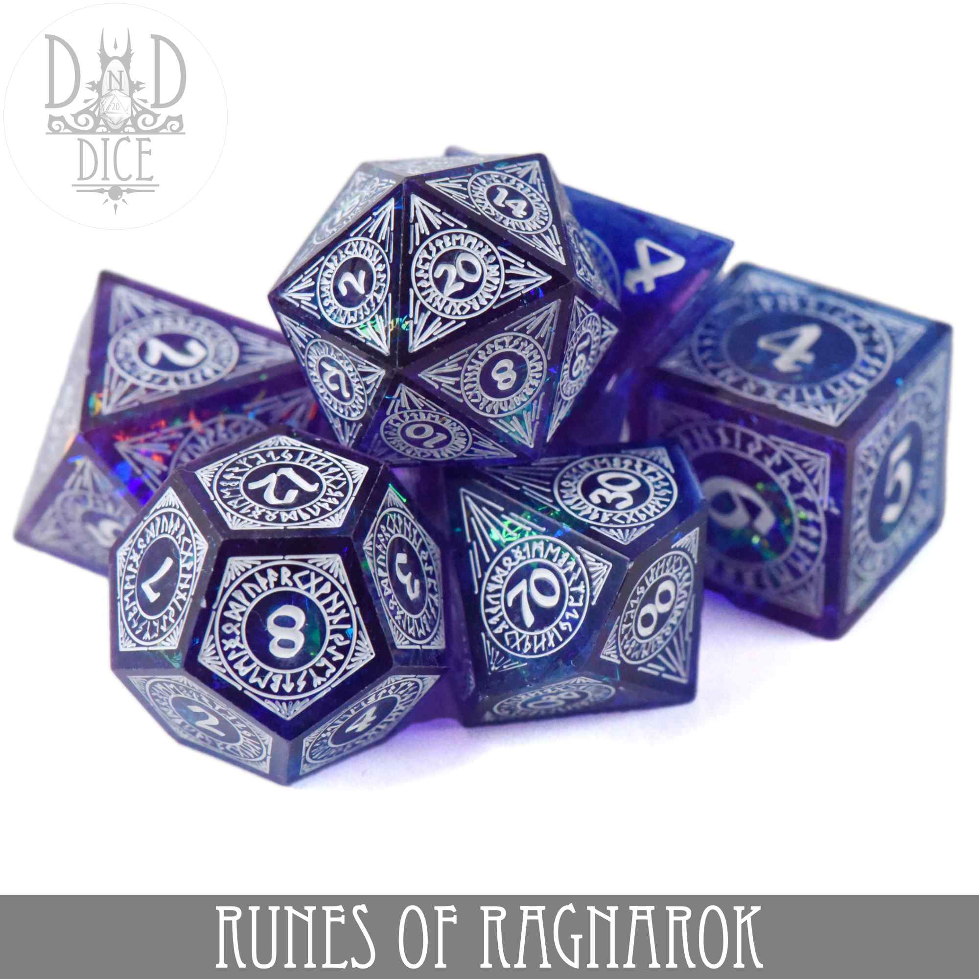 Runes of Ragnarok Handmade Dice Set