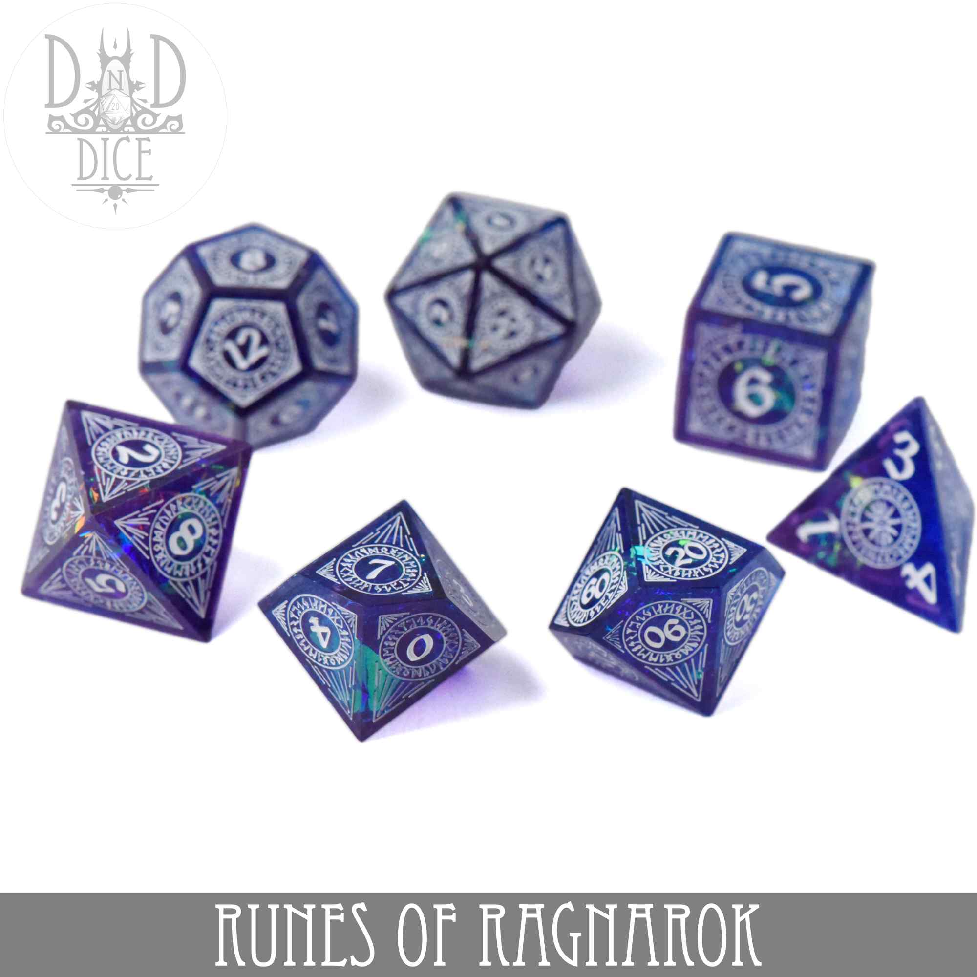 Runes of Ragnarok Handmade Dice Set