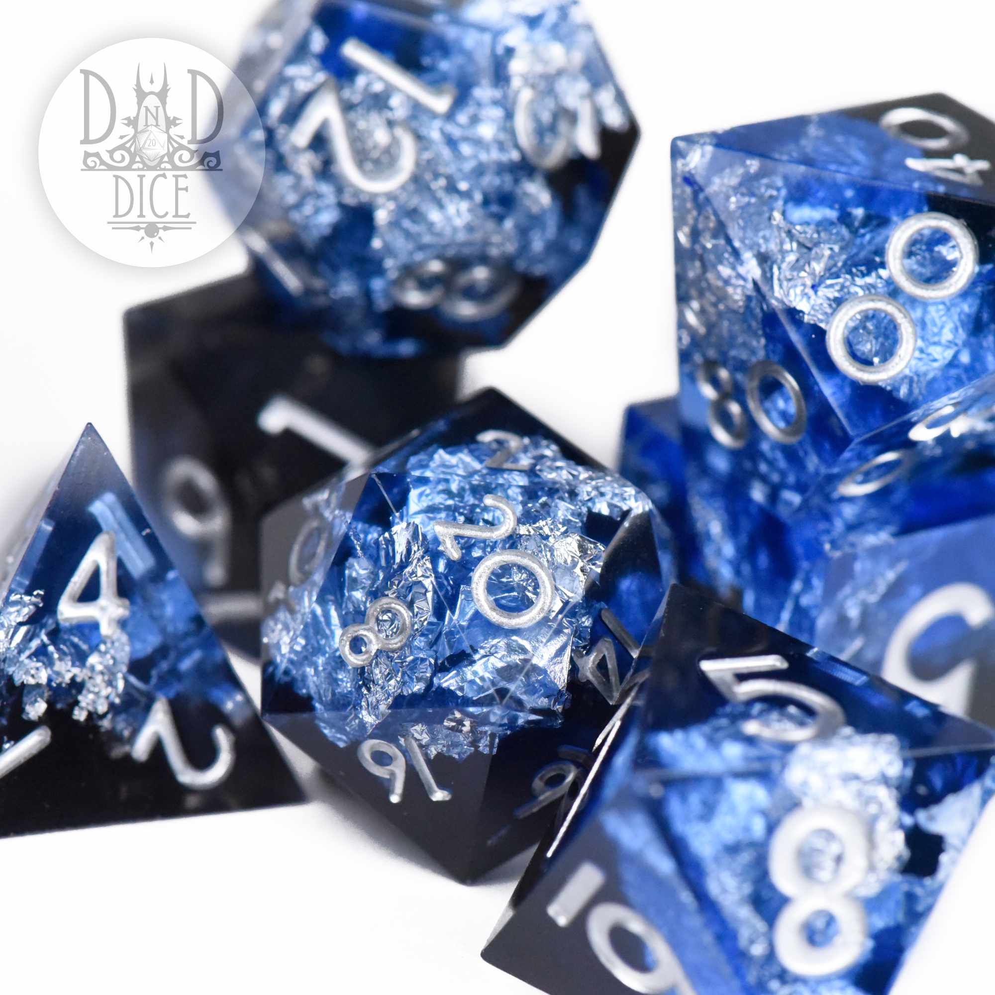 Silver Seas Handmade Dice Set