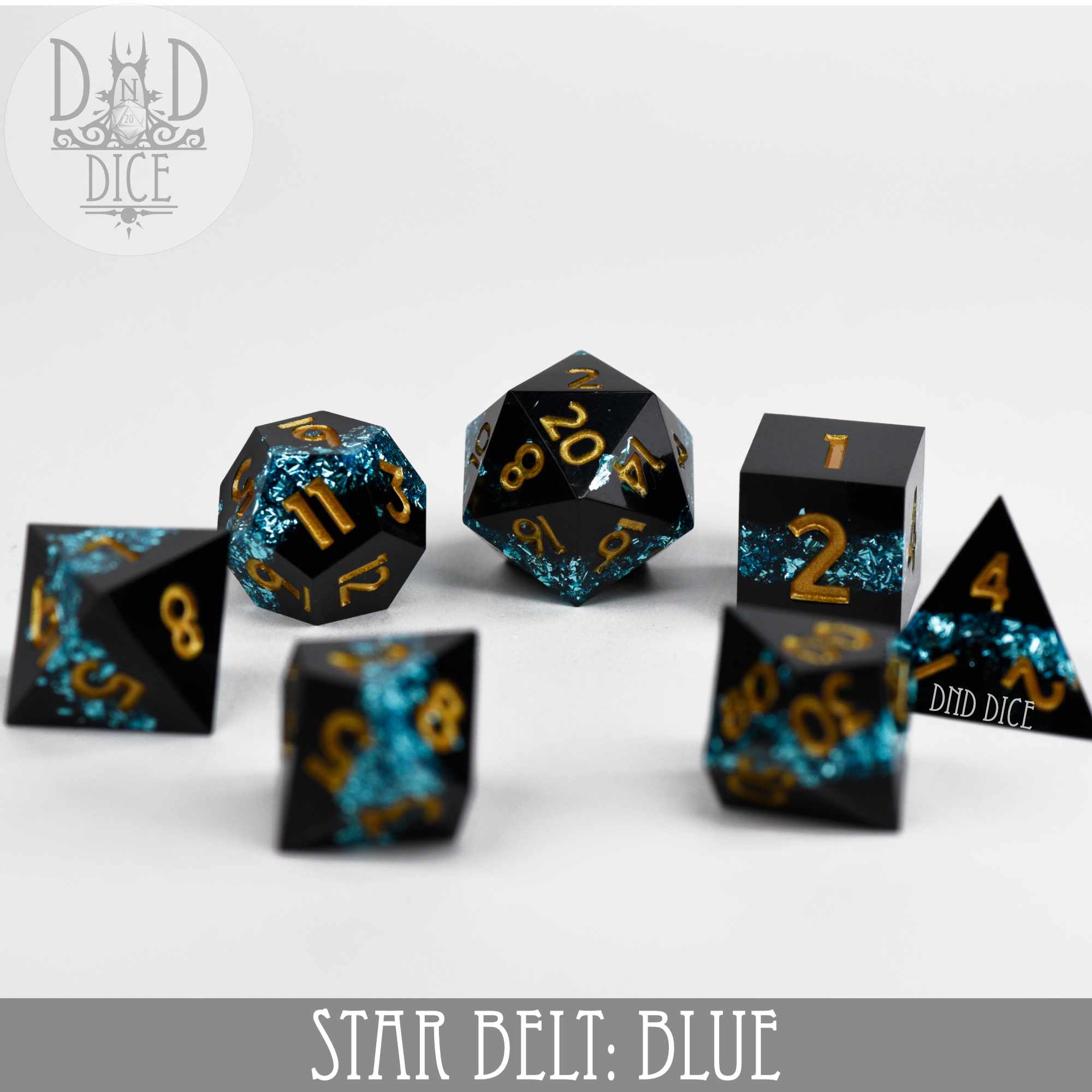 Star Belt: Blue Handmade Dice Set