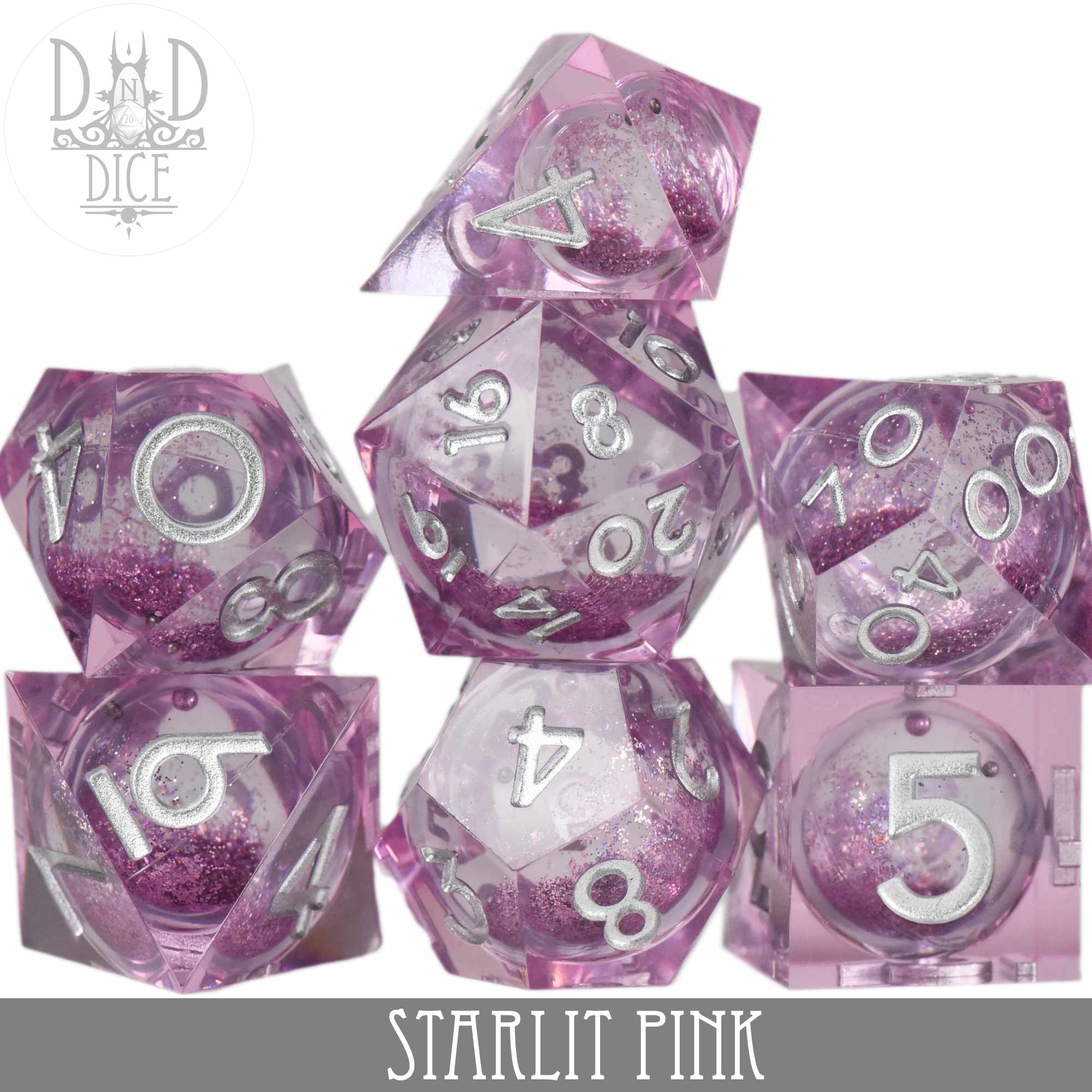 Starlit Pink Liquidcore Dice Set