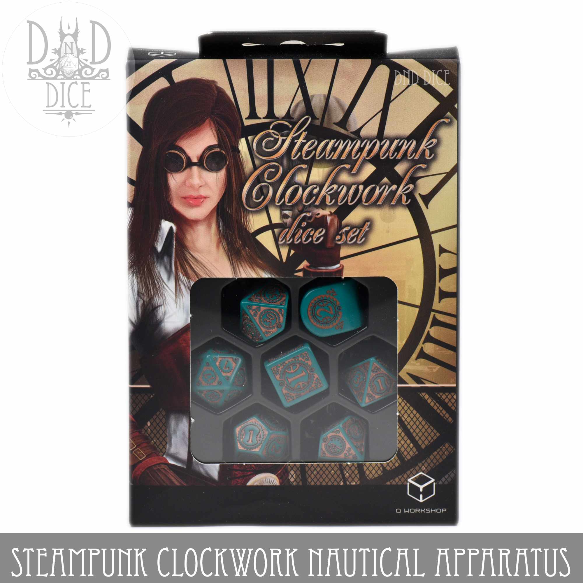 Steampunk Clockwork Nautical Apparatus Dice Set