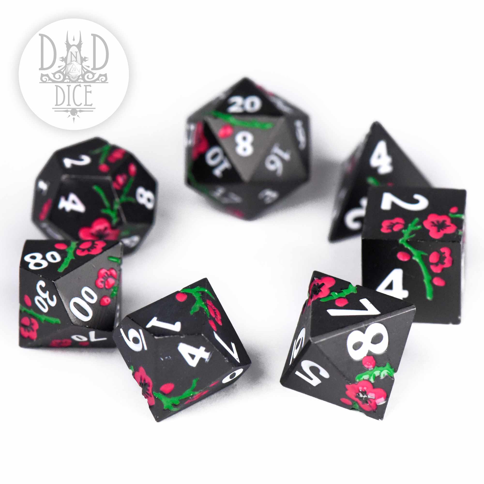 Steel Magnolias Pink Metal Dice Set