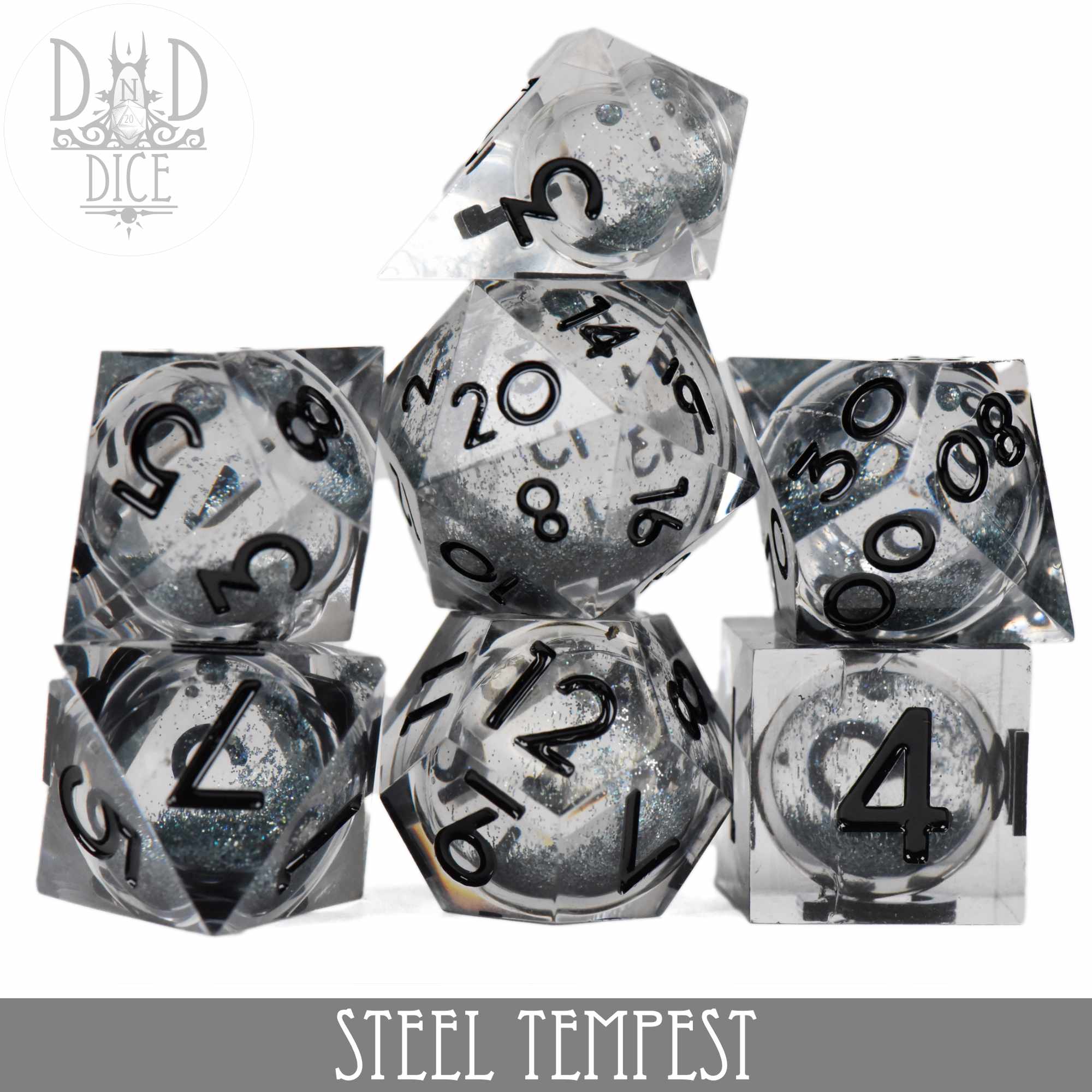 Steel Tempest Liquid Core Dice Set