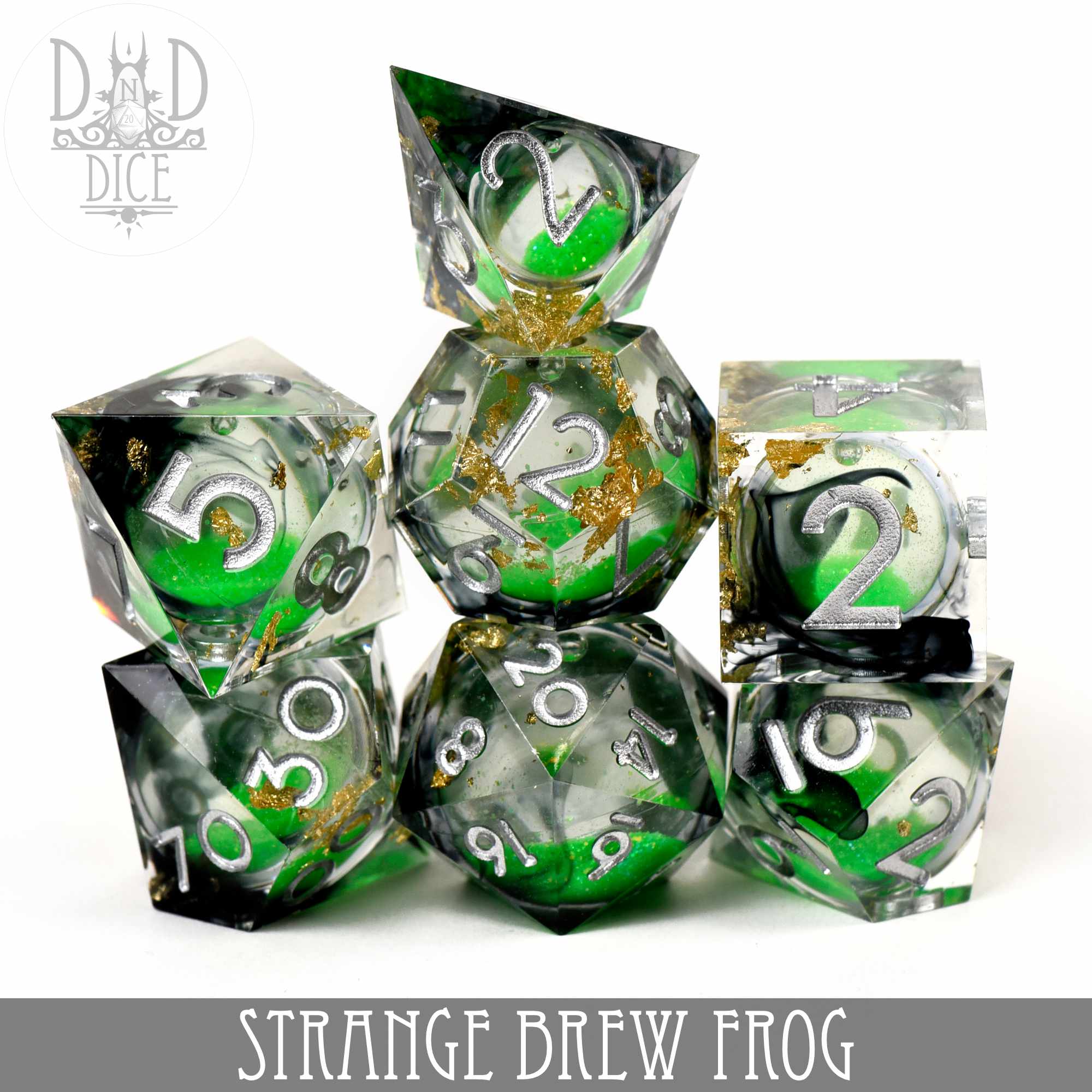 Strange Brew : Frog Liquid Core Dice Set