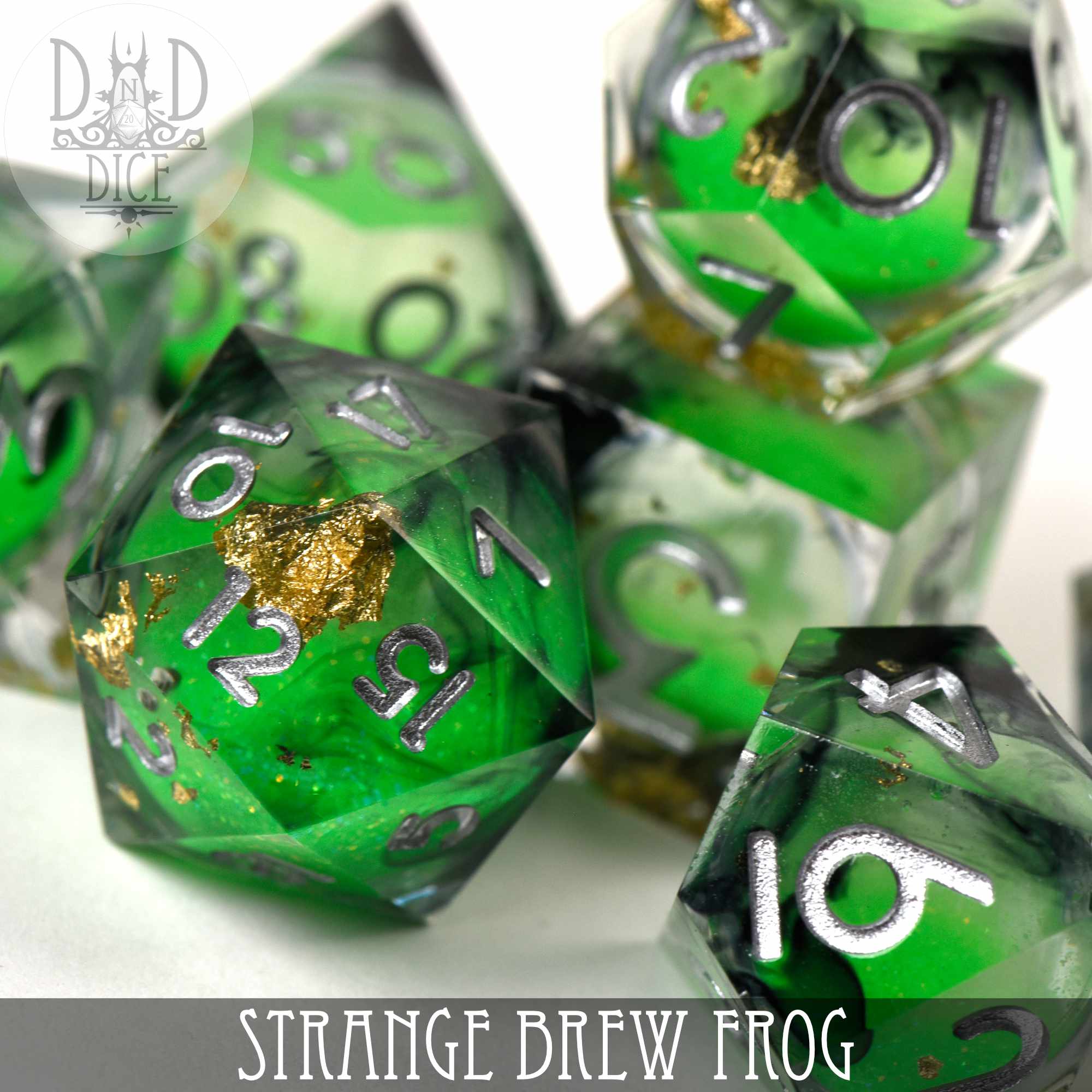 Strange Brew : Frog Liquid Core Dice Set