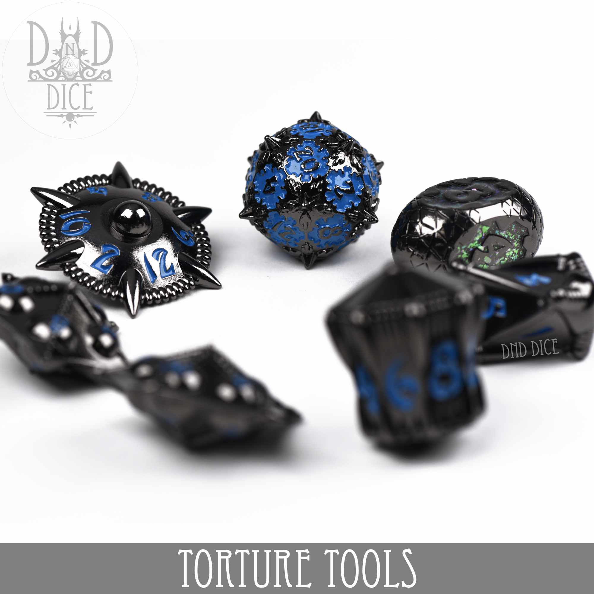Torture Tools Blue - Metal Dice Set