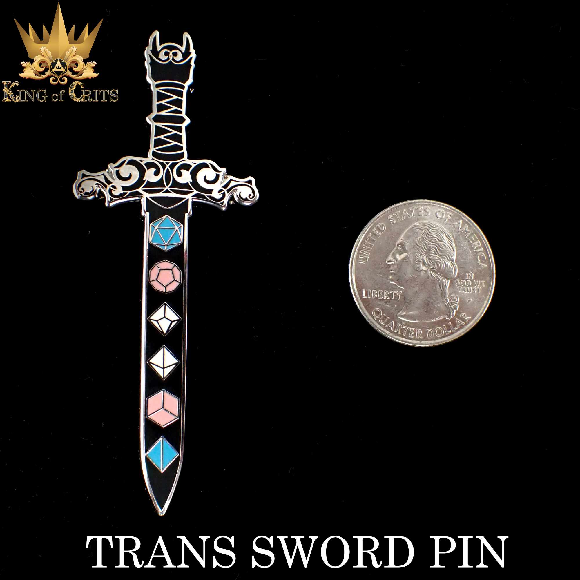 Trans Sword Enamel Pin