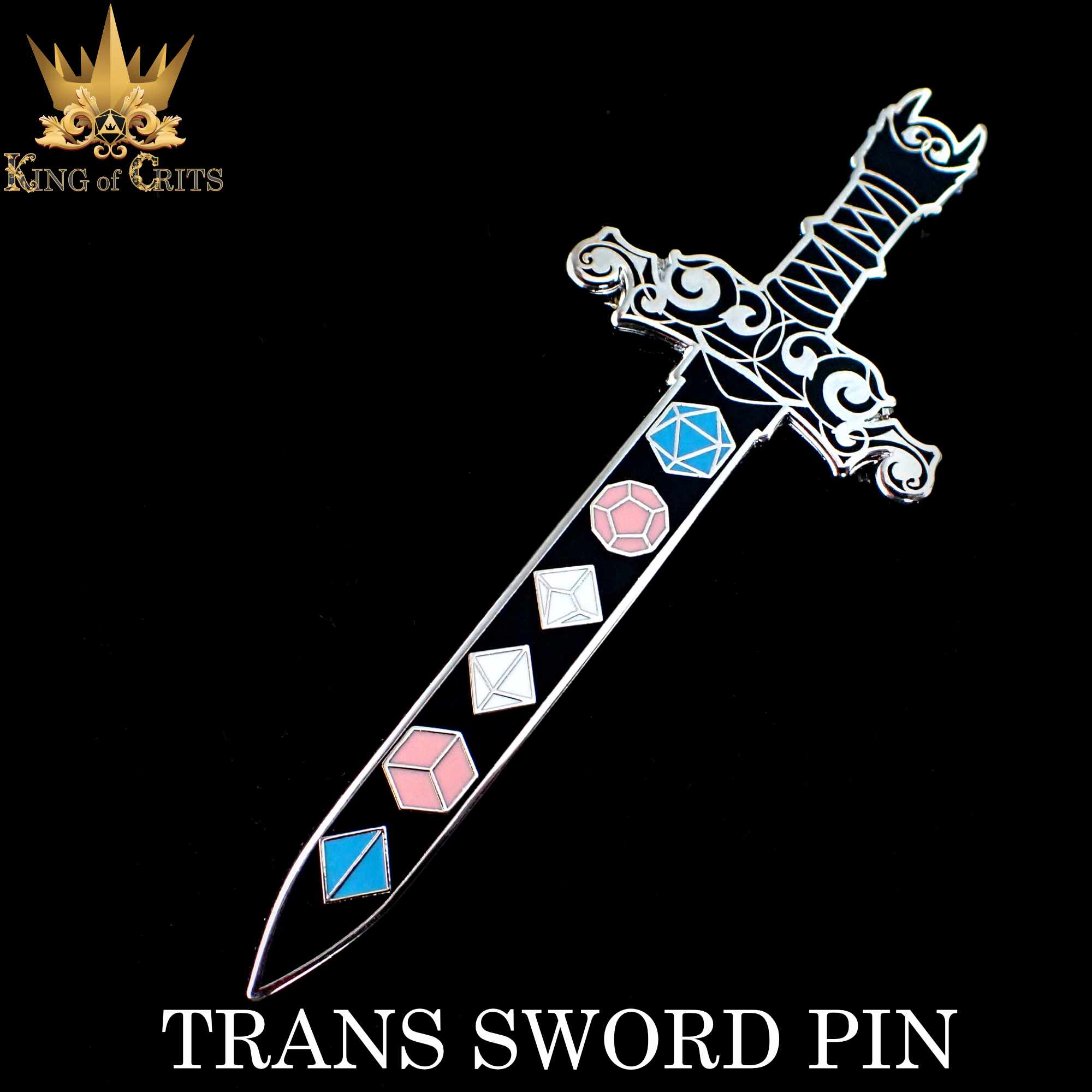 Trans Sword Enamel Pin