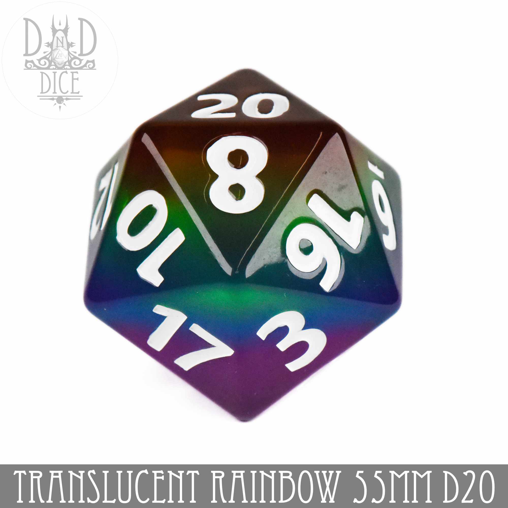 55mm D20 - Translucent Rainbow