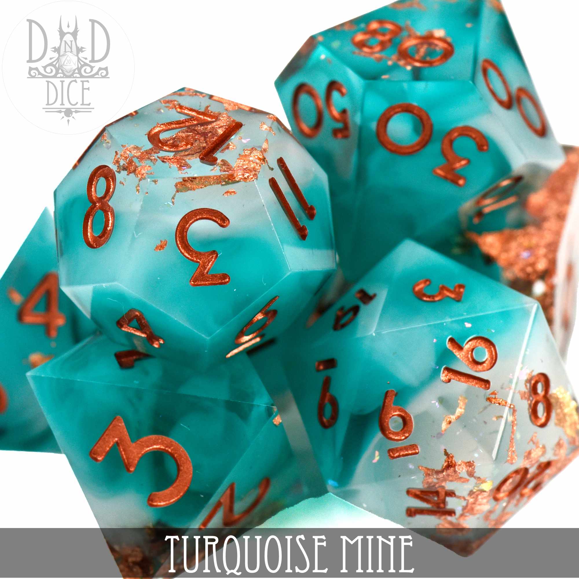 Turquoise Mine Handmade Dice Set