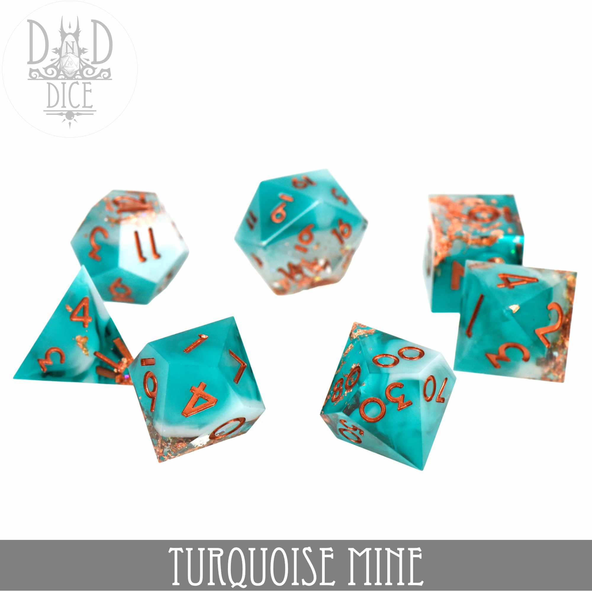 Turquoise Mine Handmade Dice Set