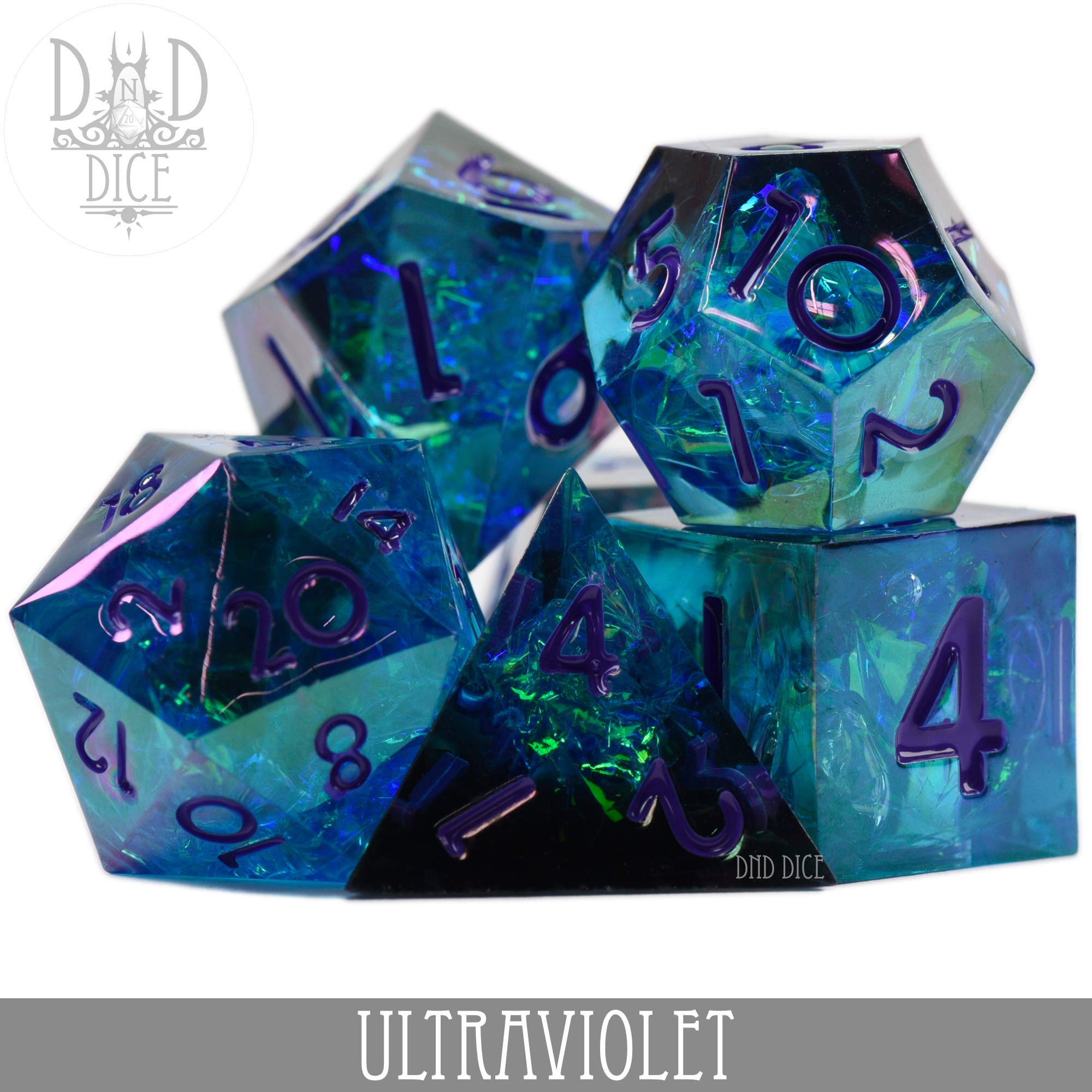 Ultraviolet Handmade Dice Set