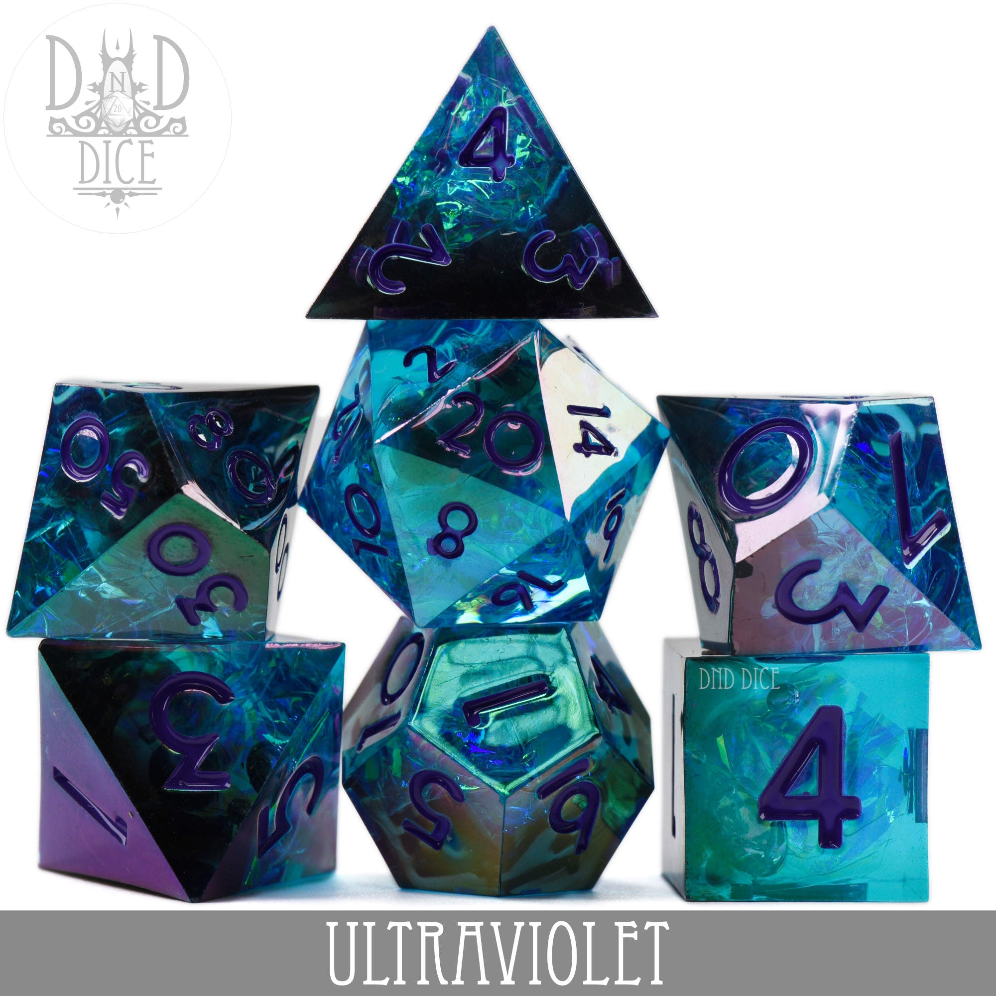 Ultraviolet Handmade Dice Set