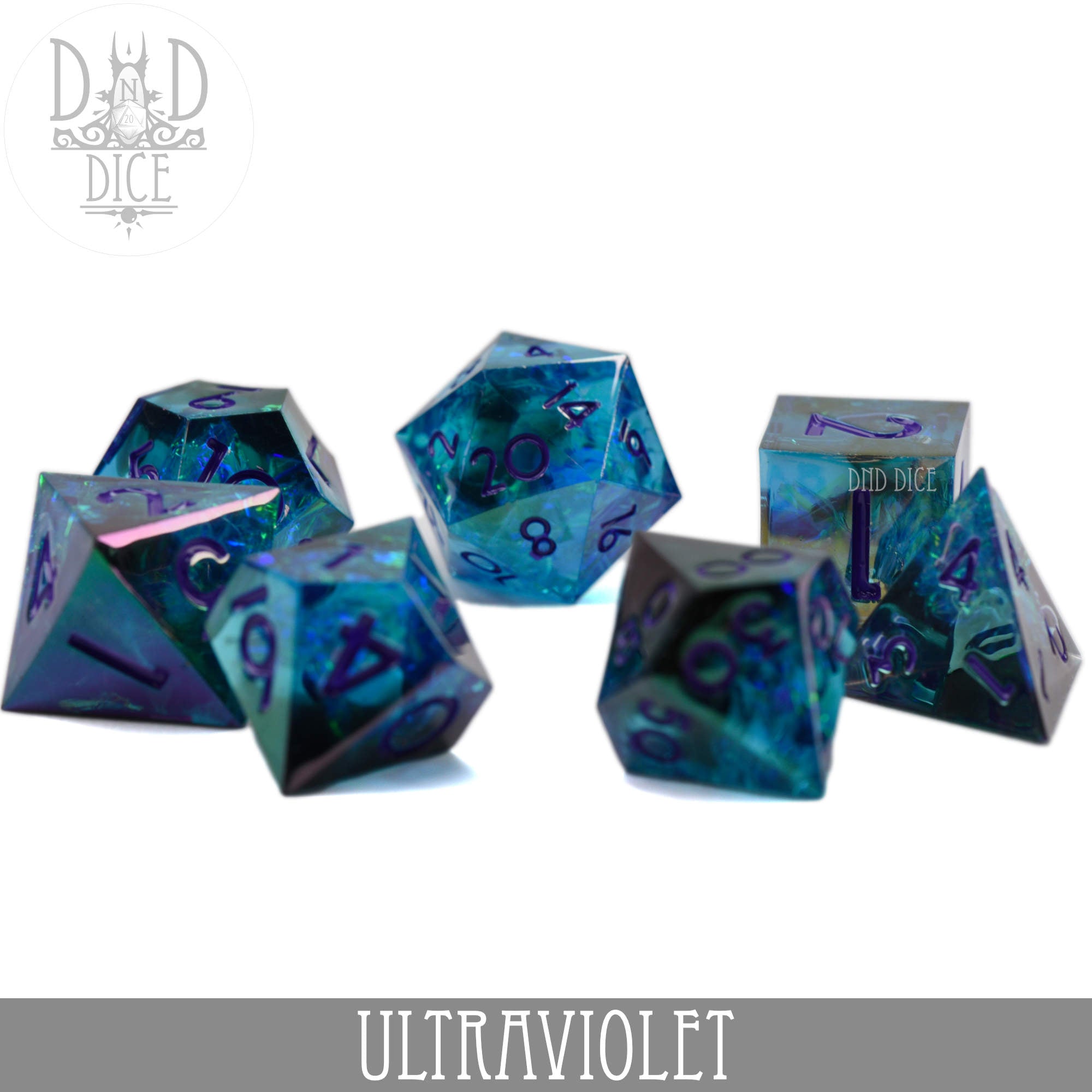 Ultraviolet Handmade Dice Set