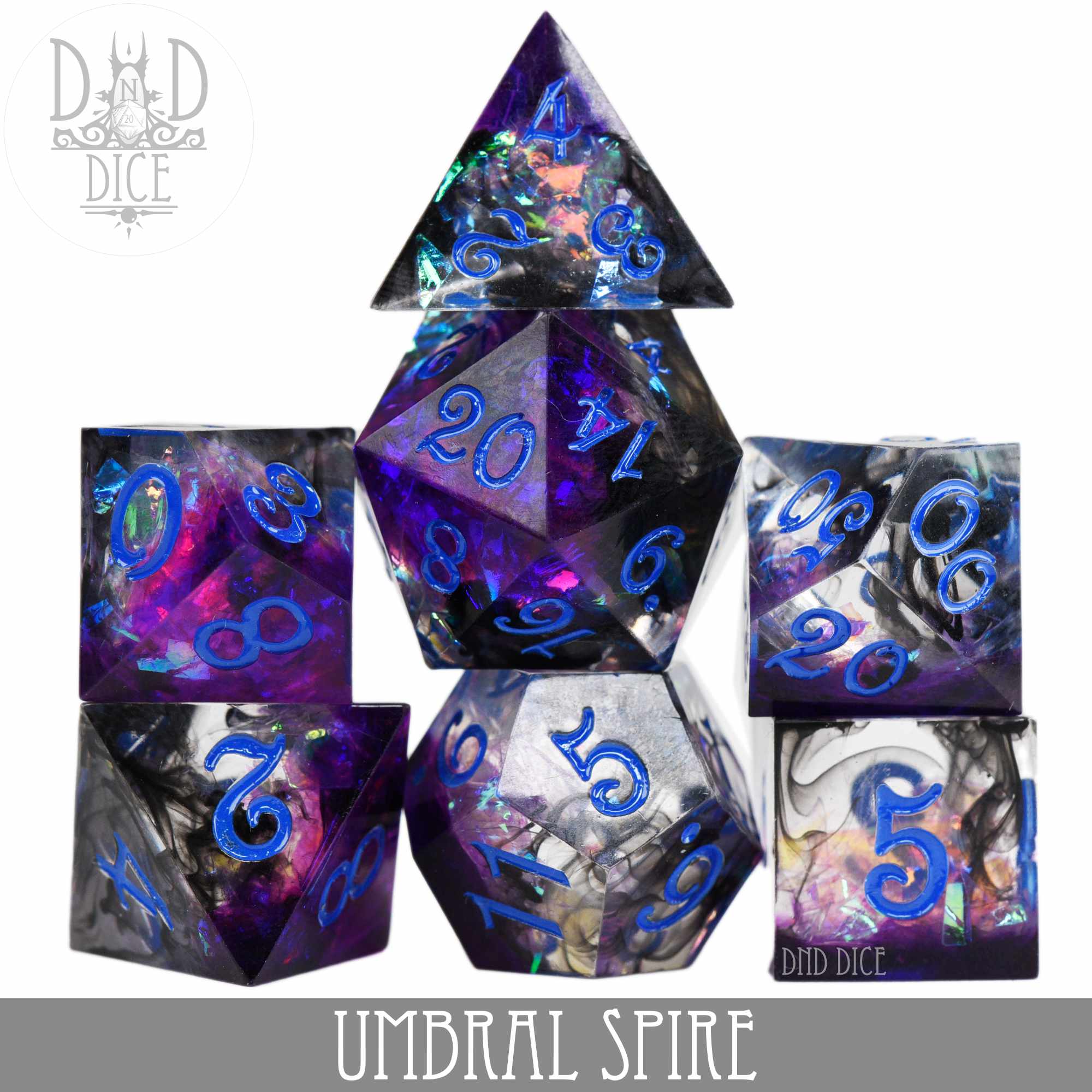 Umbral Spire Handmade Dice Set