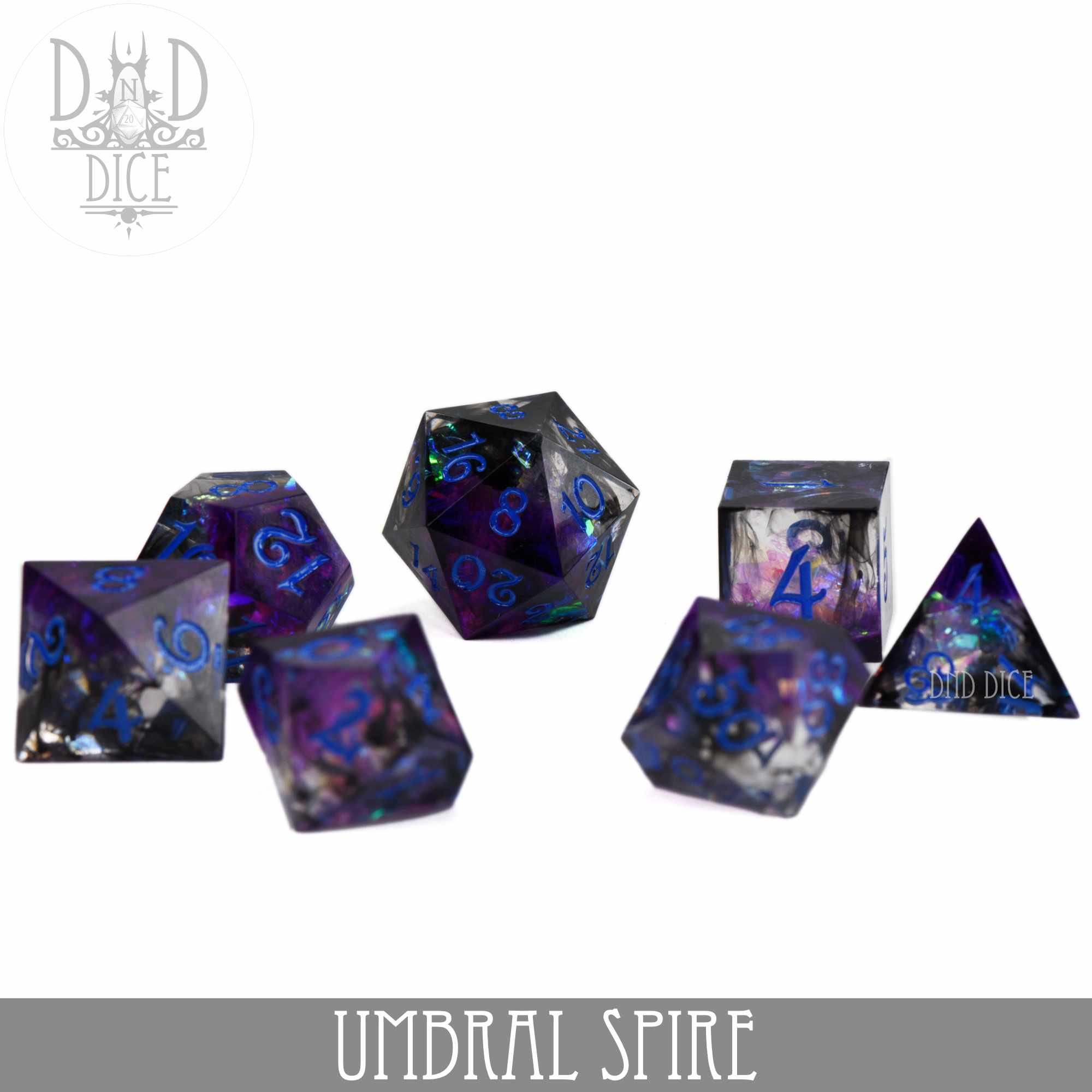 Umbral Spire Handmade Dice Set