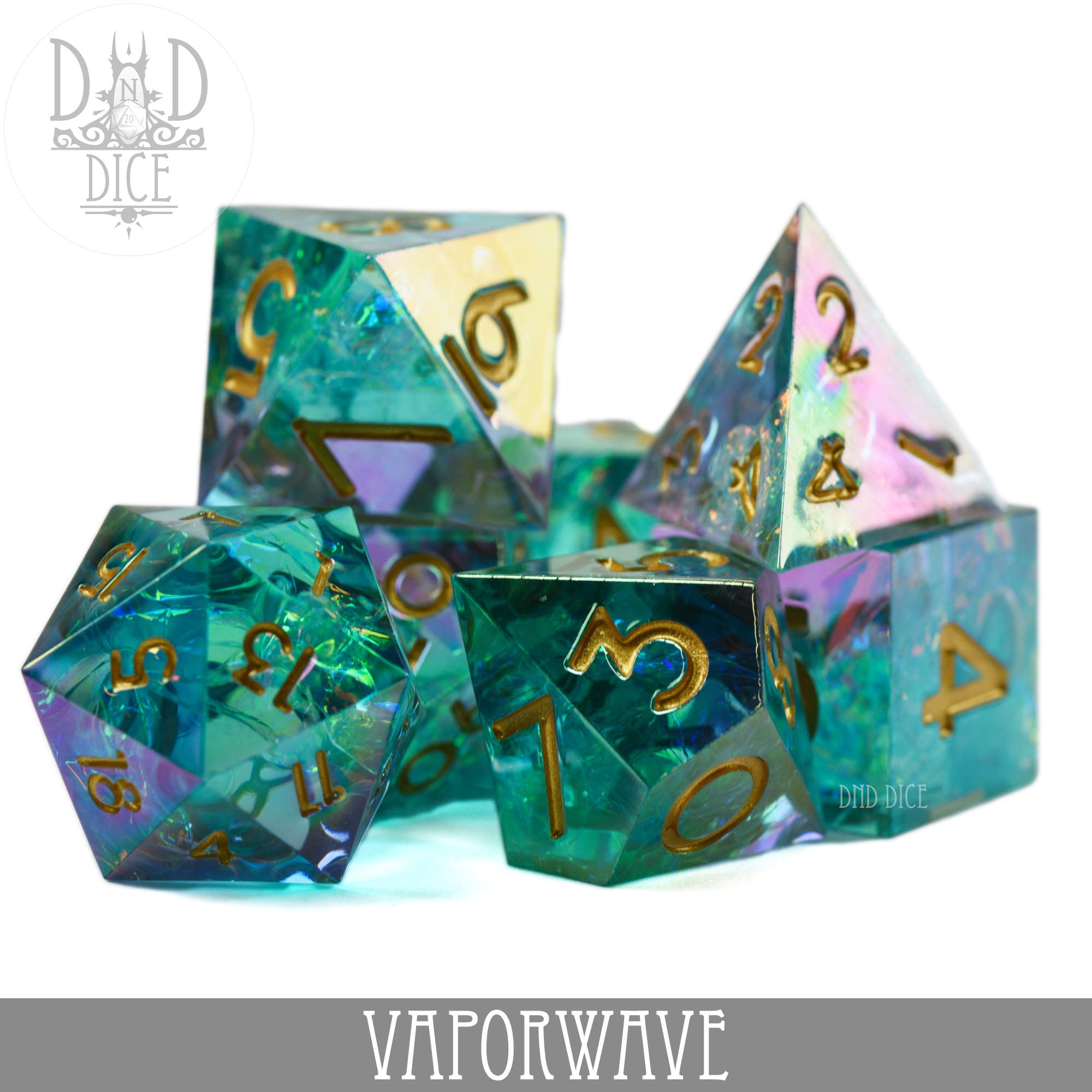 Vaporwave Handmade Dice Set