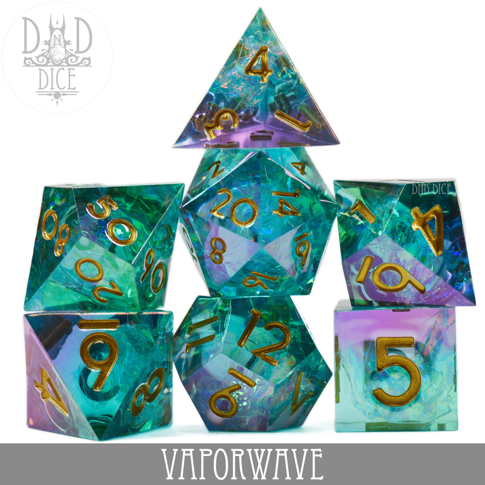 Vaporwave Handmade Dice Set