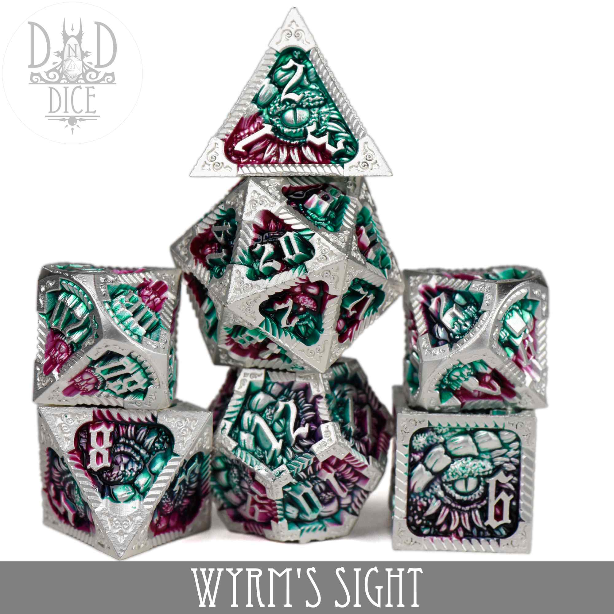 Wyrm Sight Metal Dice Set (Black Friday)