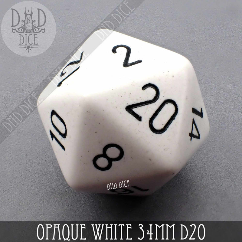 Opaque 34mm D20's (13 Colors)