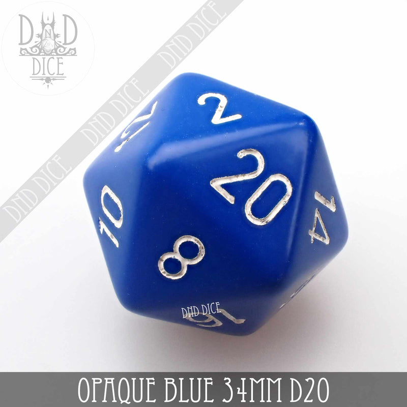 Opaque 34mm D20's (13 Colors)